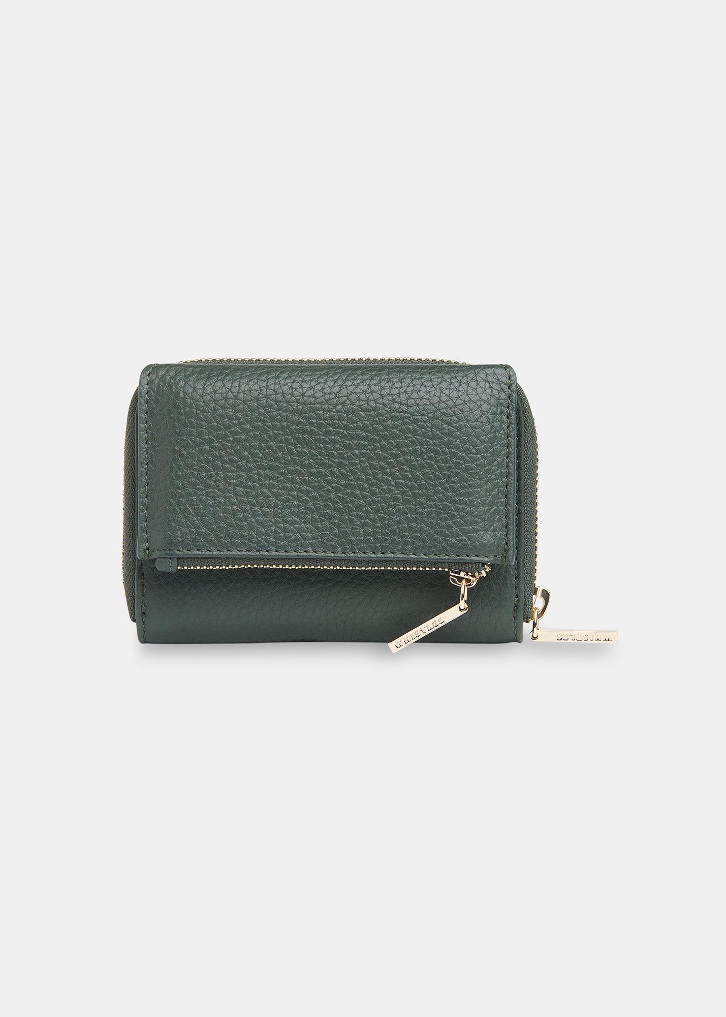 Dark Green Bibi Zip Purse