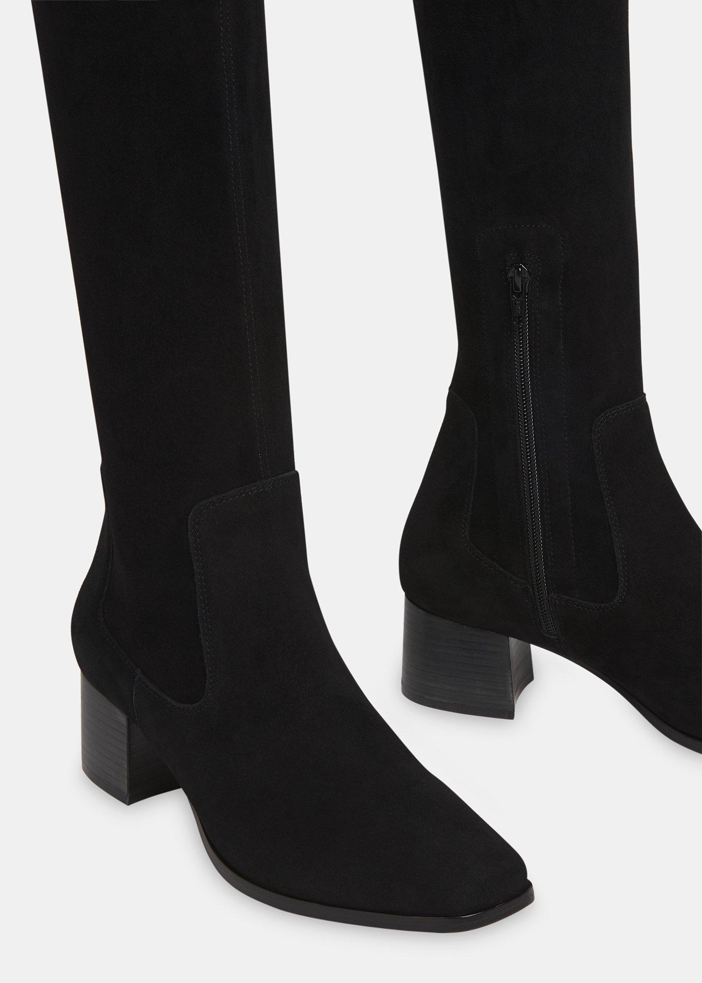 Black Blaire Stretch Knee High Boot