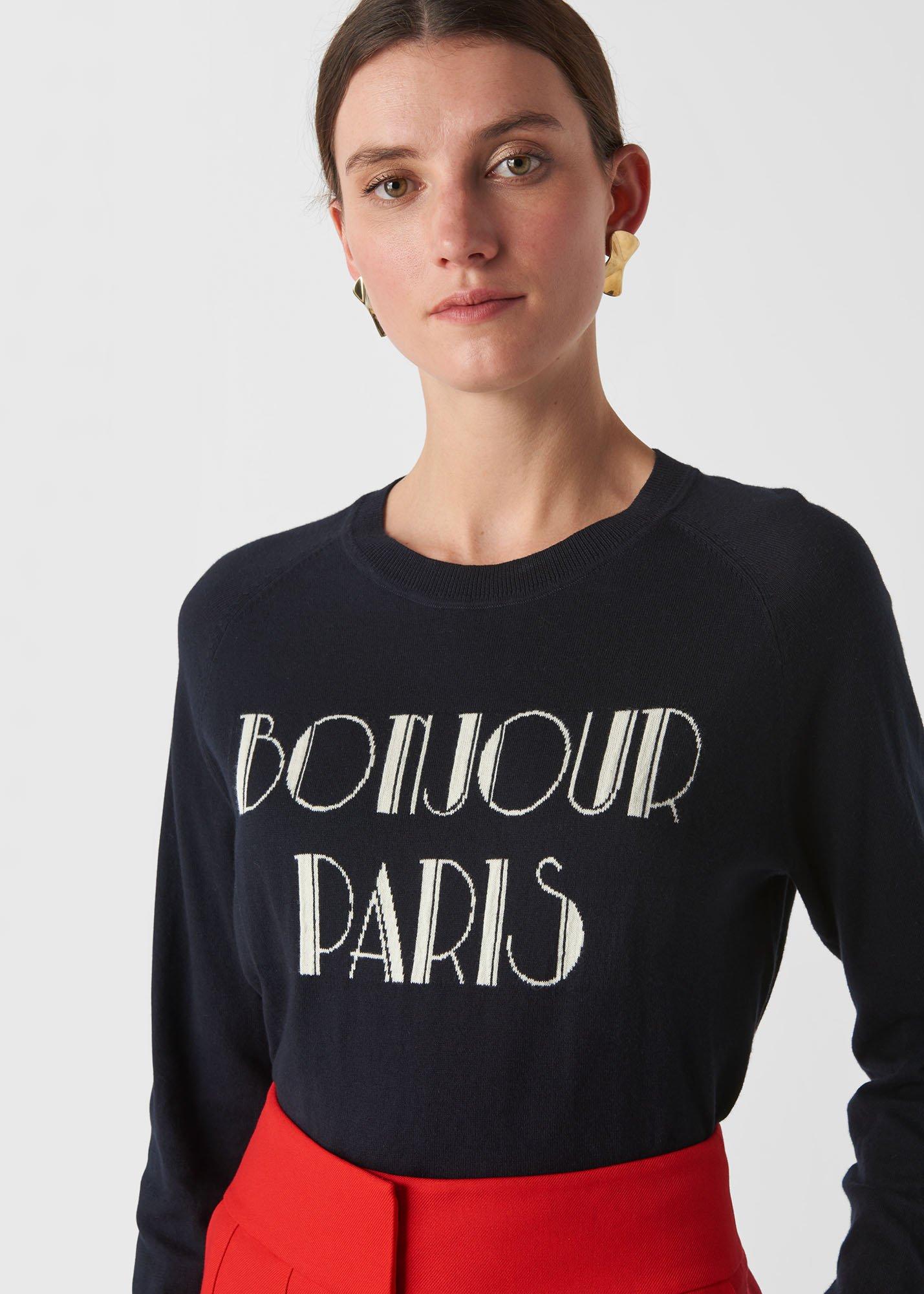 Bonjour Paris Knit Navy