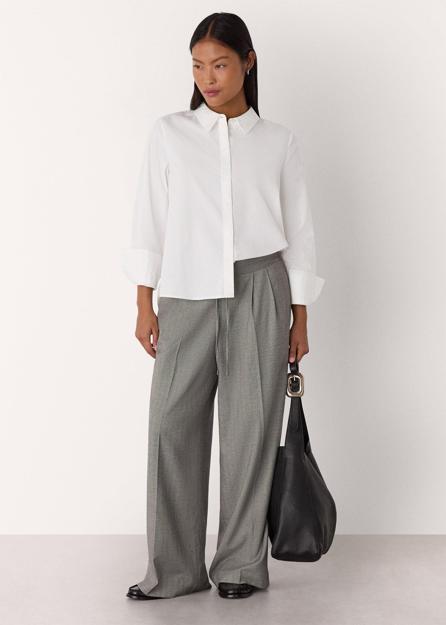 White Boxy Cotton Shirt