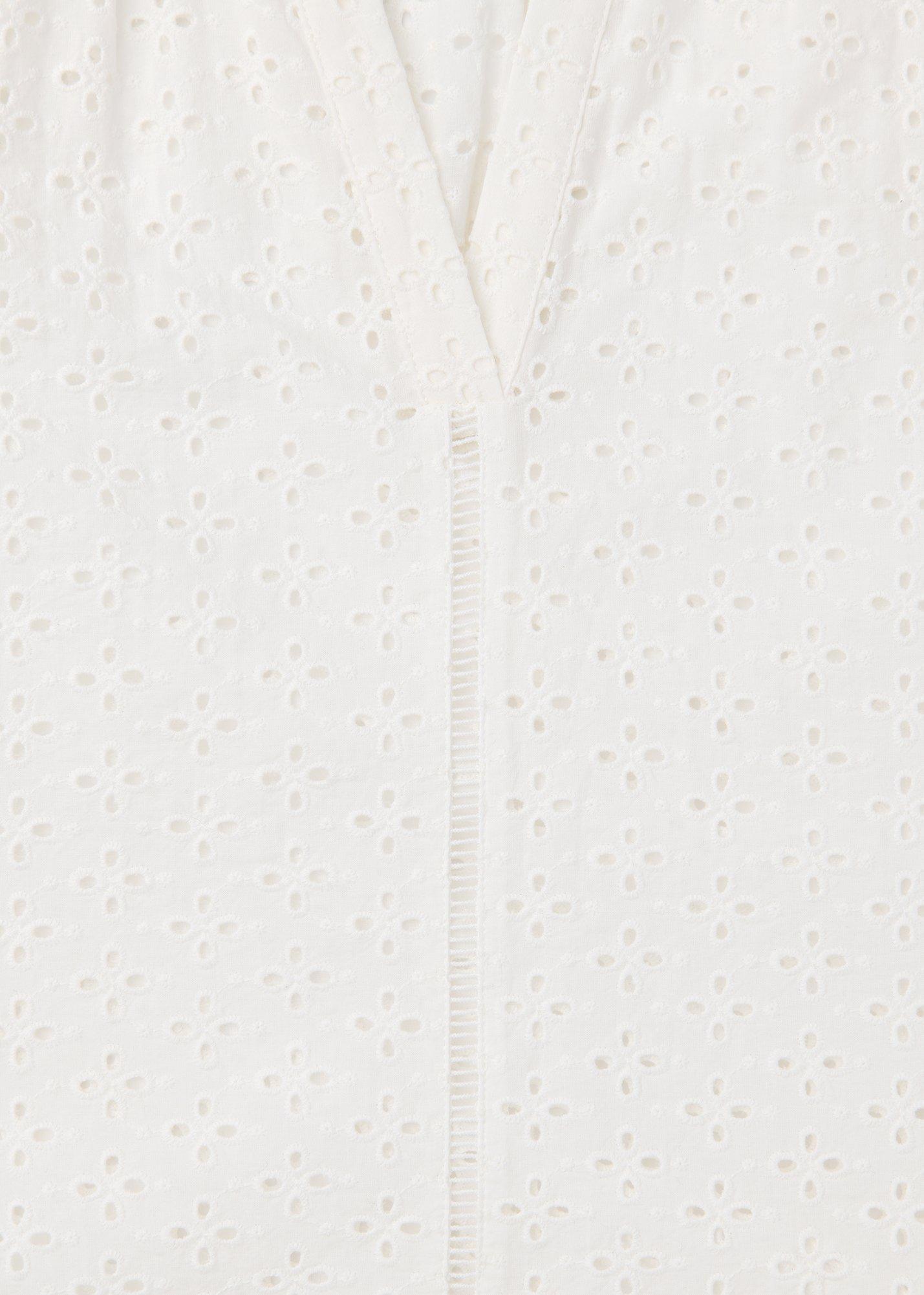 Broderie V Neck Blouse