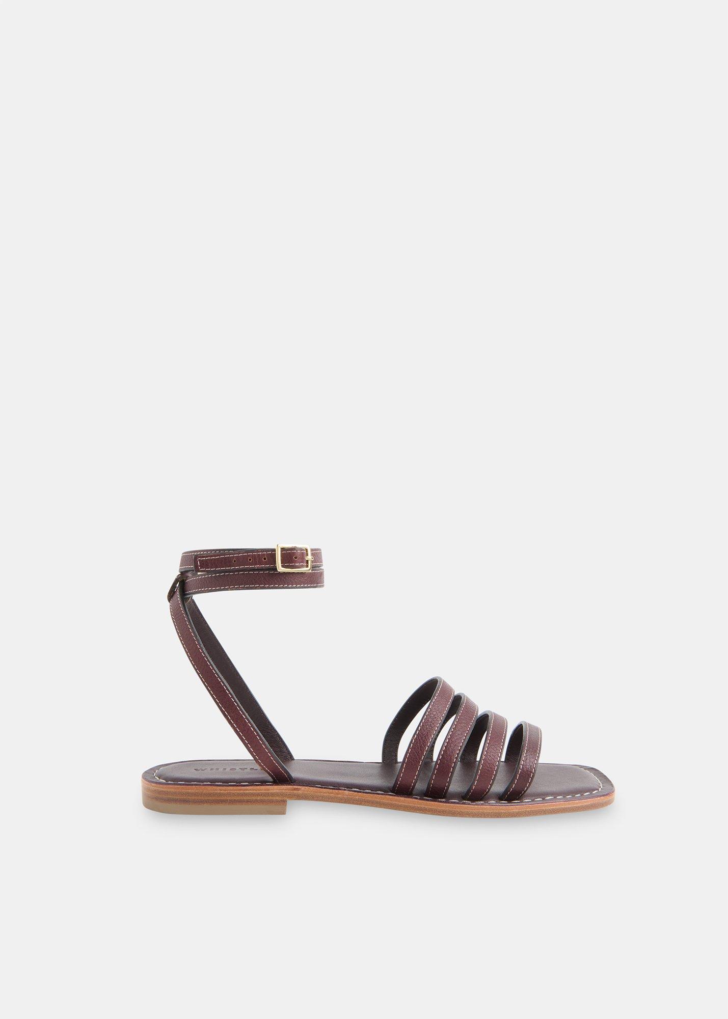 Aubergine Bruna Strappy Sandal