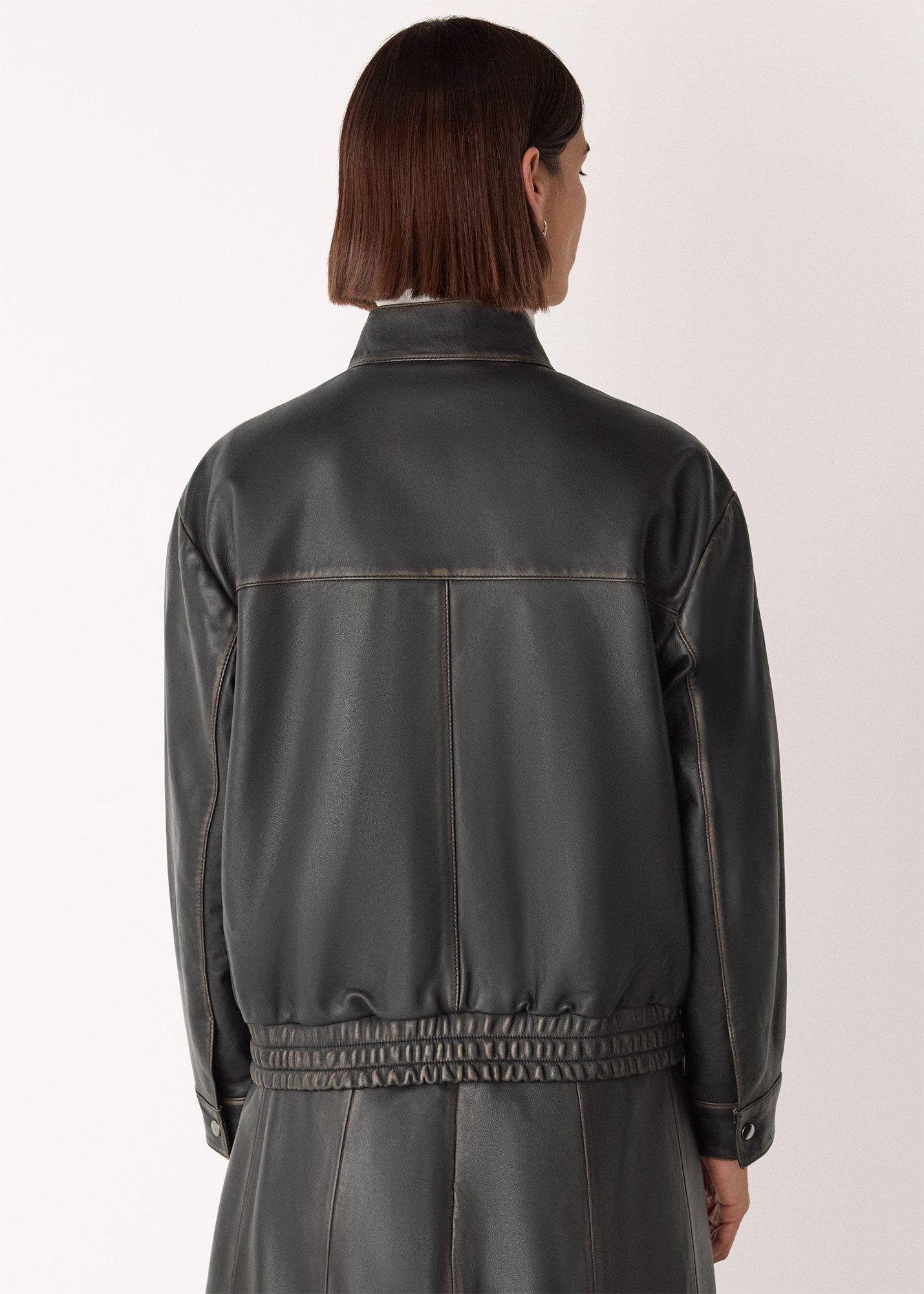 Burnished Leather Bomber