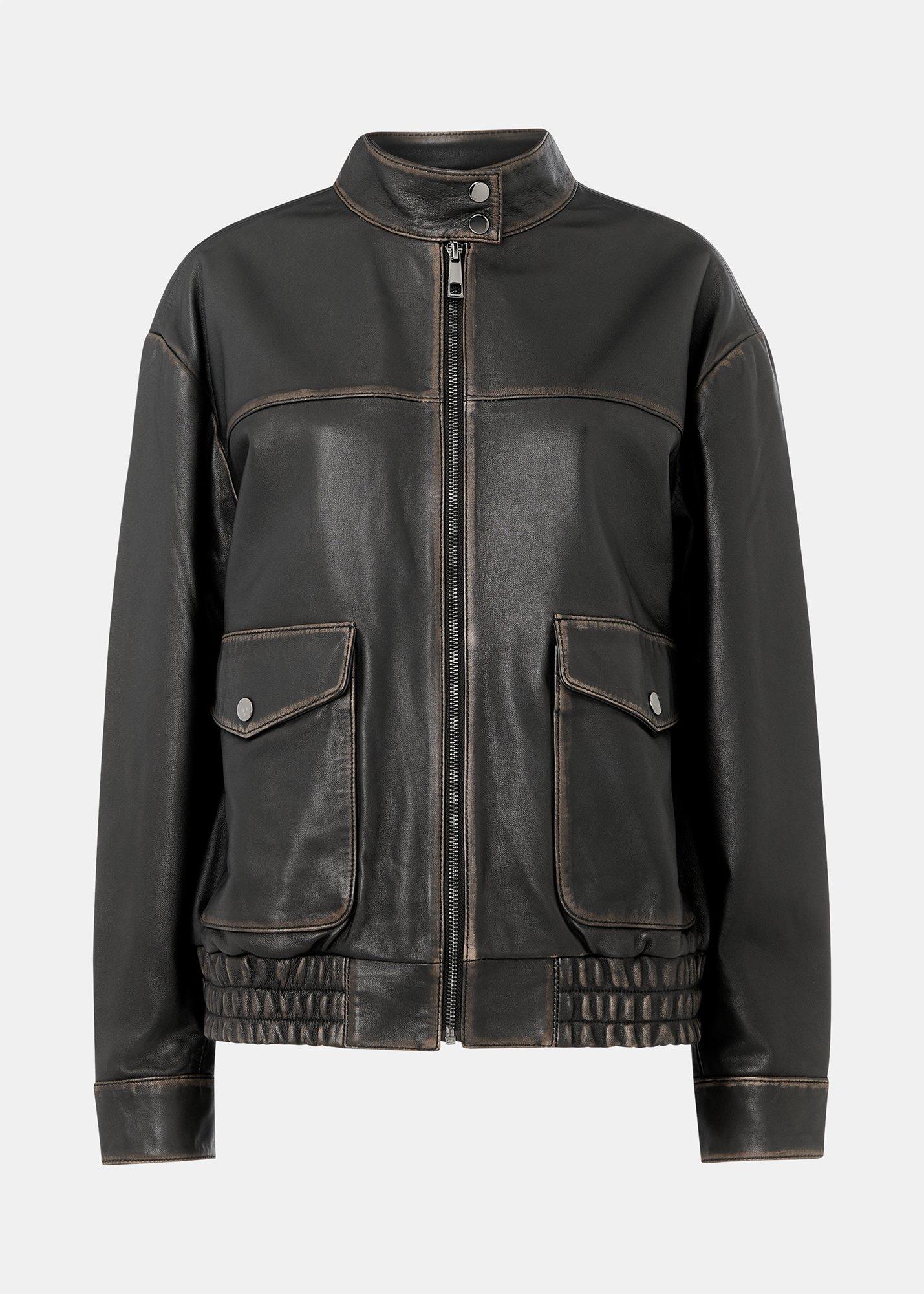 Burnished Leather Bomber