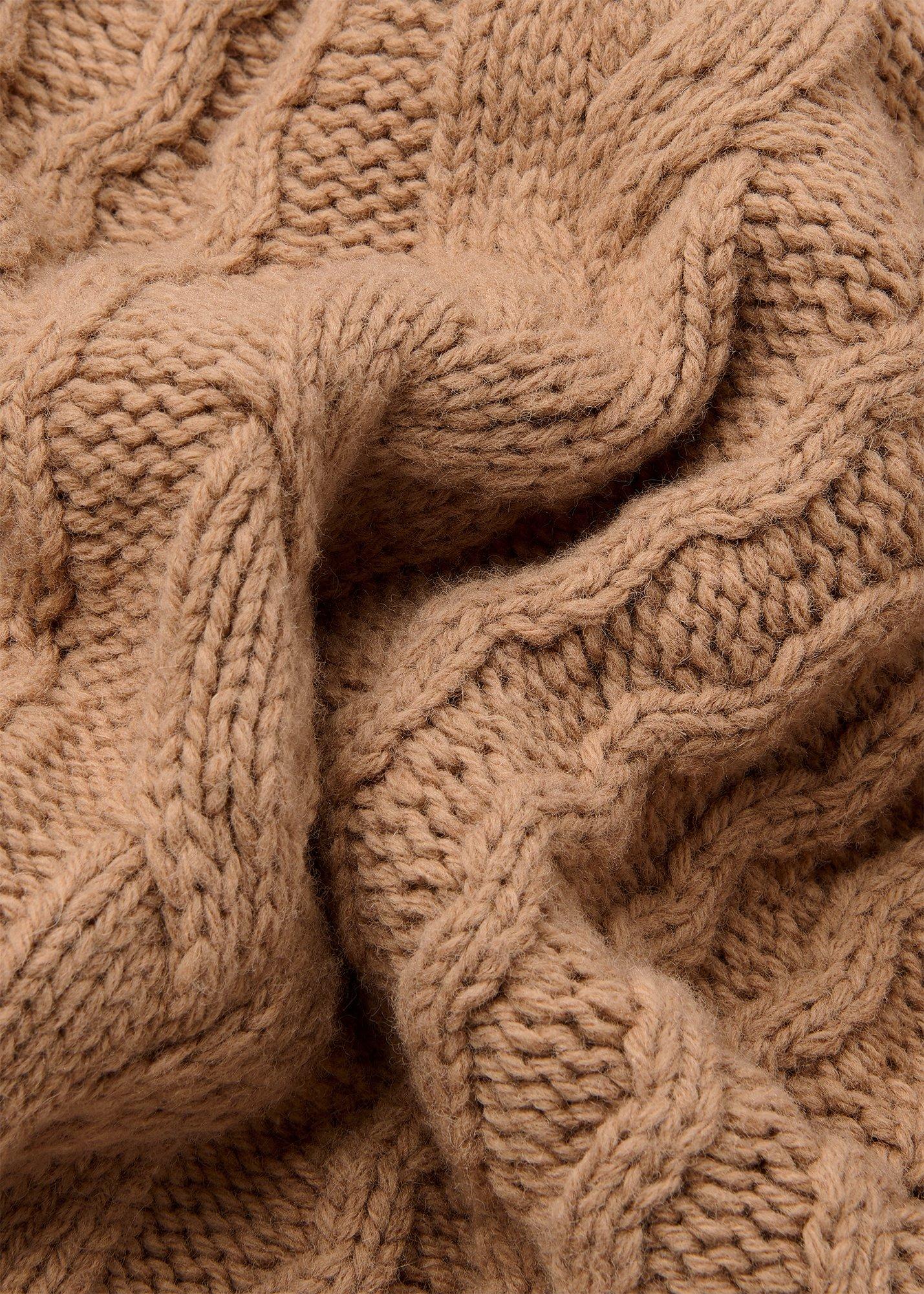 Cable Wool Mix Detail Knit