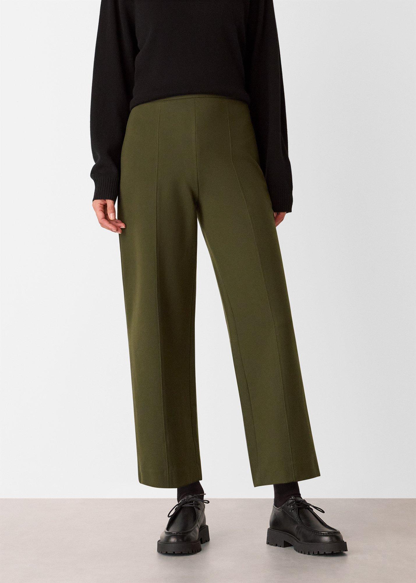 Khaki Camilla Wide Leg Trouser