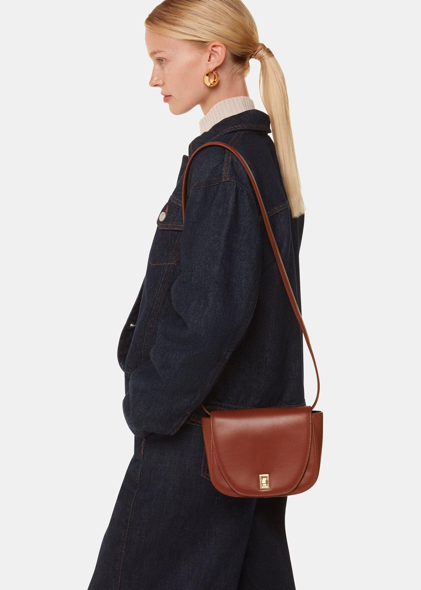 Brown Carlota Turnlock Satchel