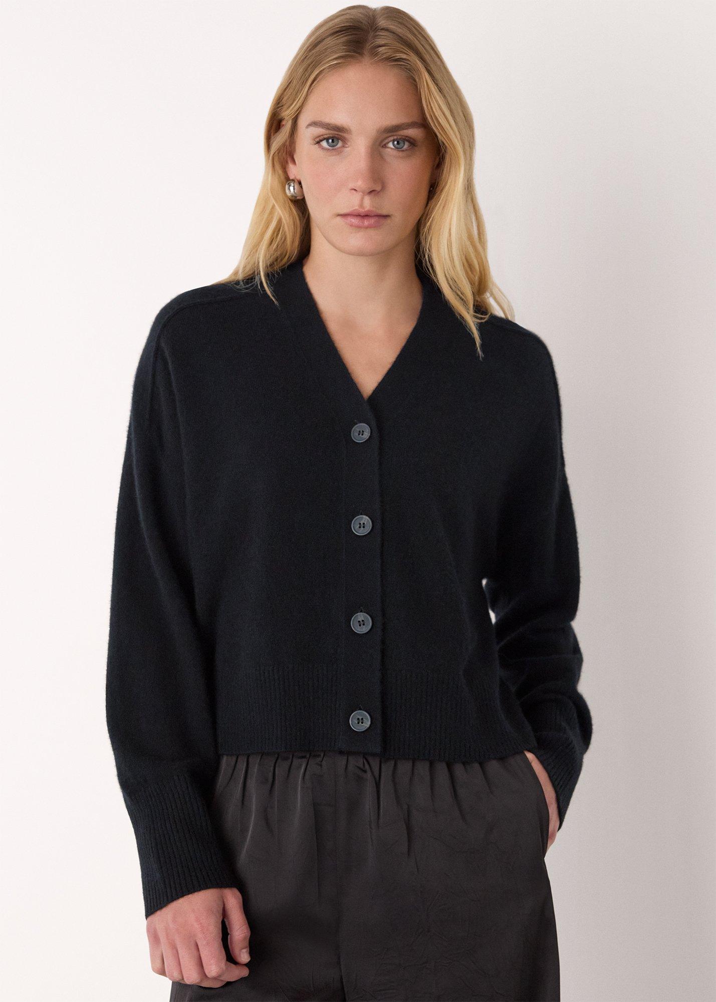 Cashmere Button Cardigan