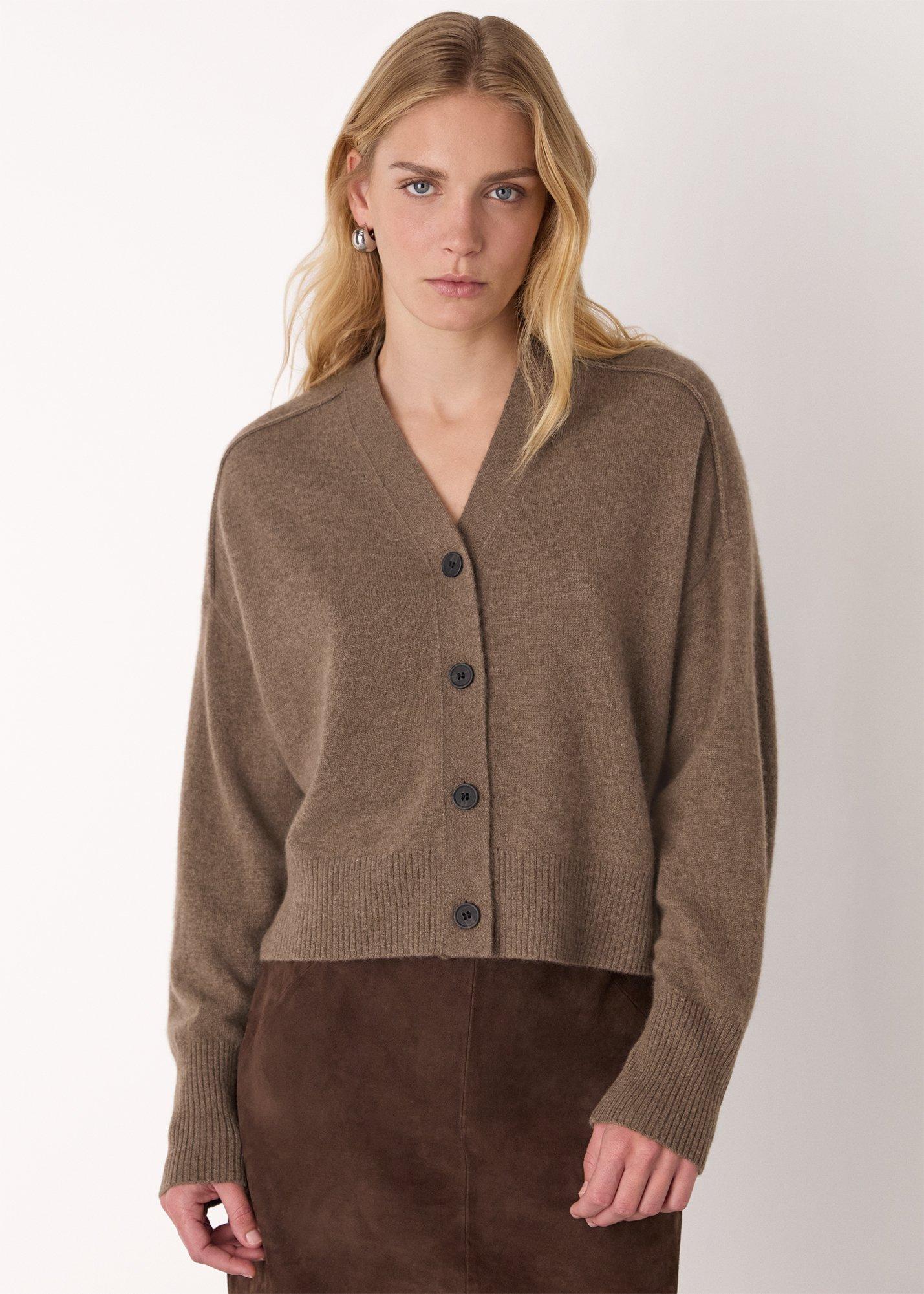 Cashmere Button Cardigan