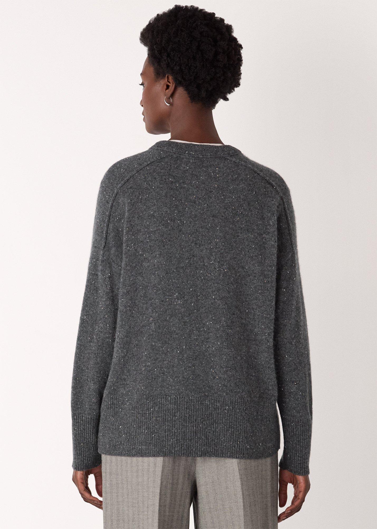 Cashmere Fleck Crew Neck Knit