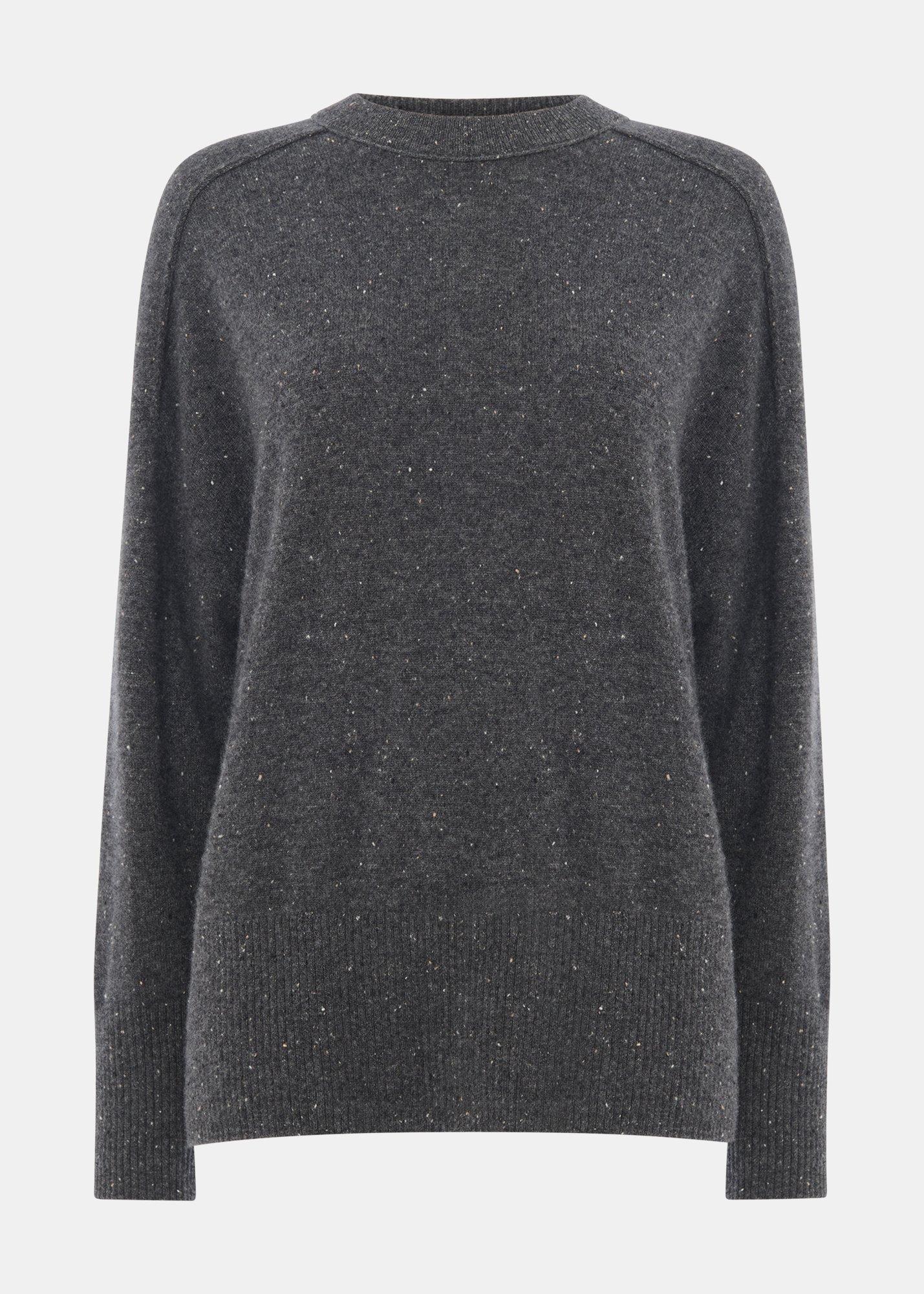 Cashmere Fleck Crew Neck Knit