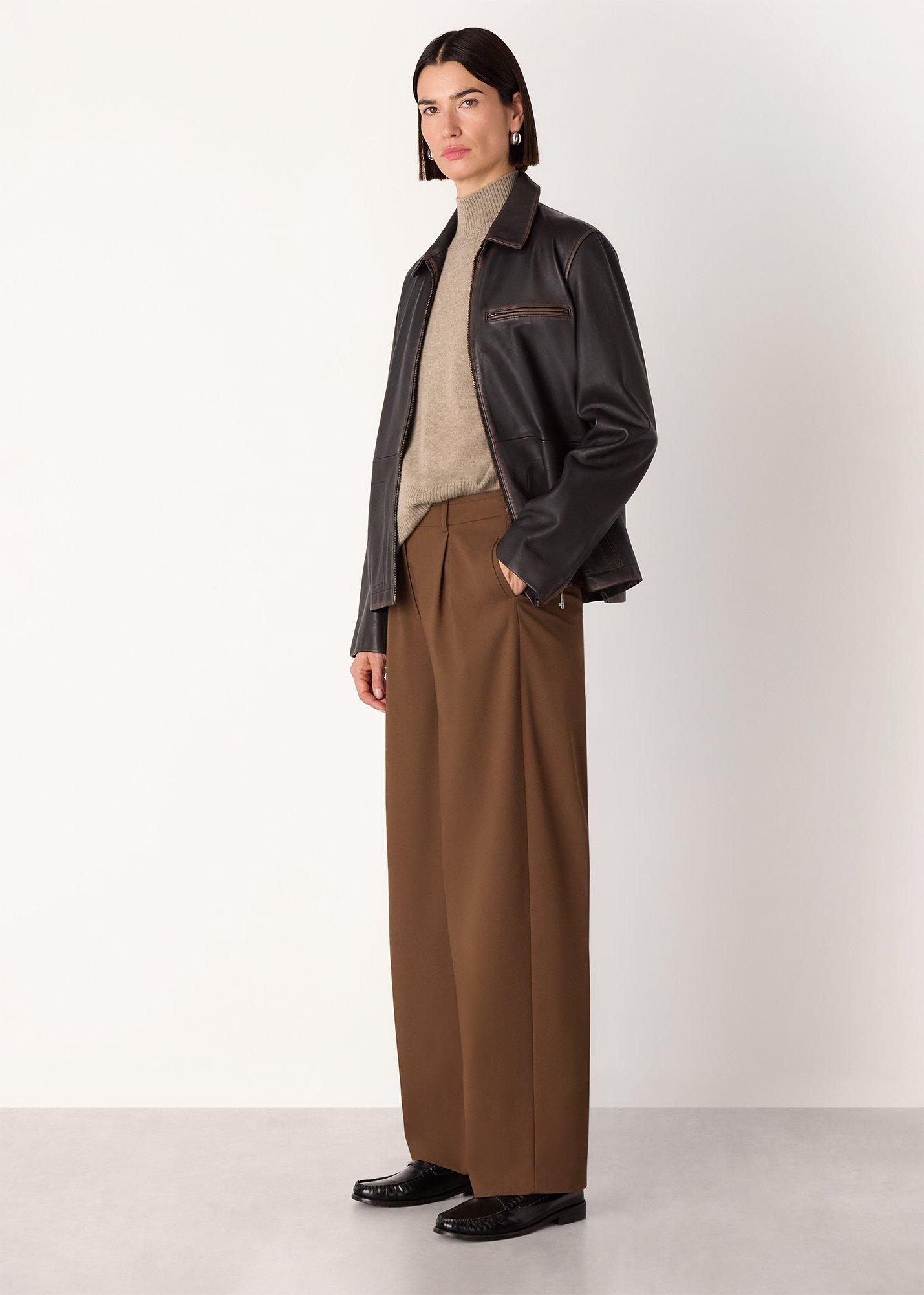 Oatmeal Cashmere Funnel Neck