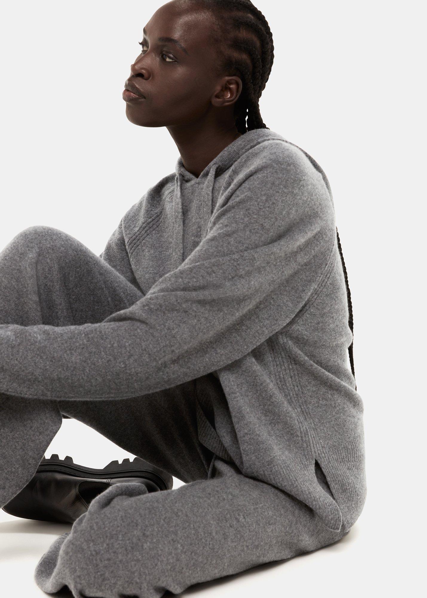 Grey Cashmere Hoodie
