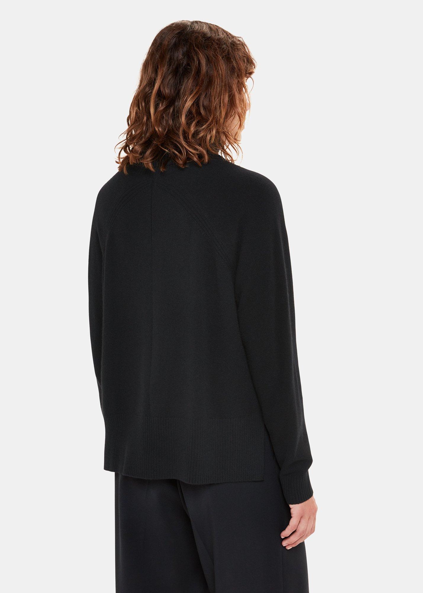Black Cashmere Roll Neck Jumper