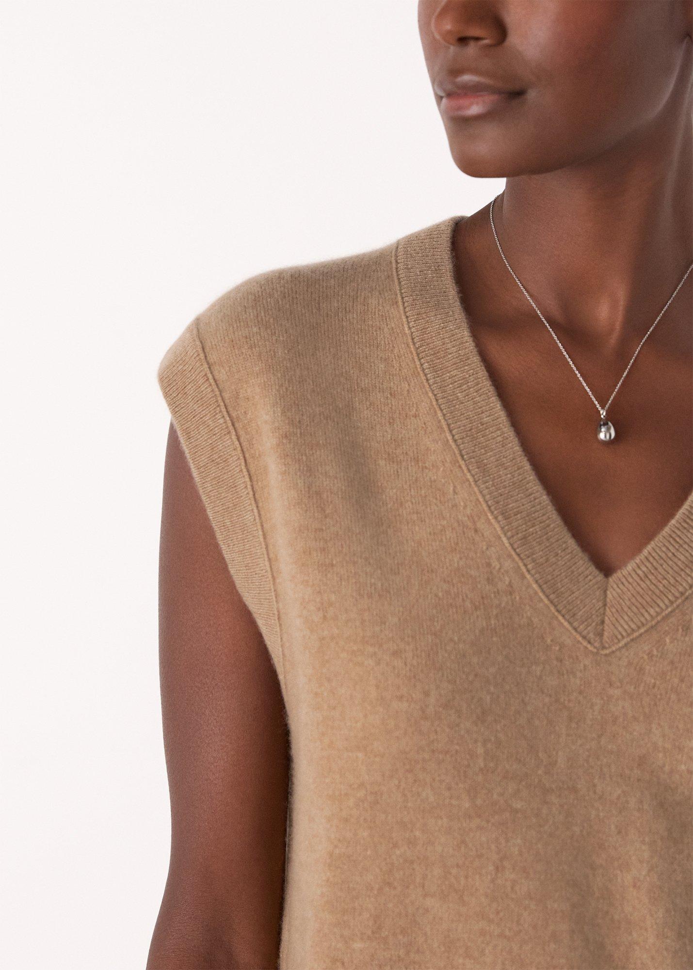 Cashmere V Neck Tank