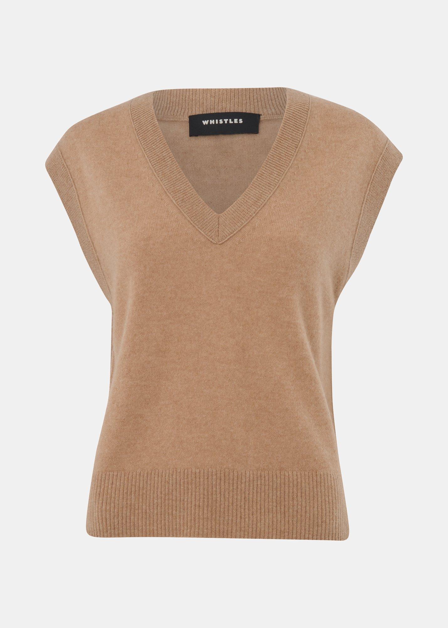 Cashmere V Neck Tank