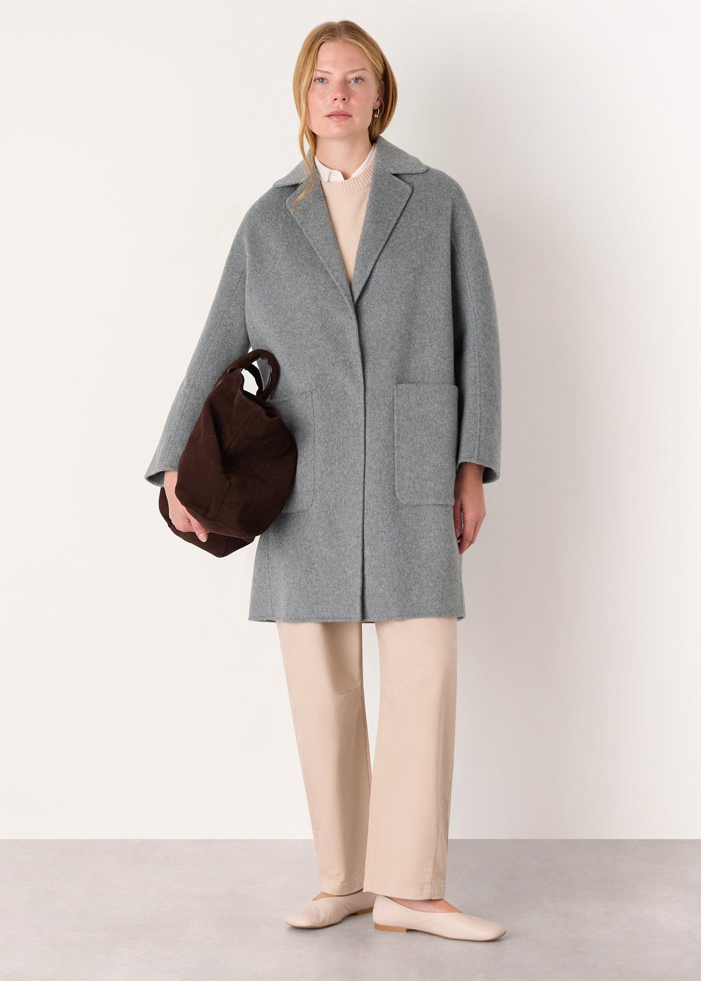 Grey Cassie Double Face Pocket Coat