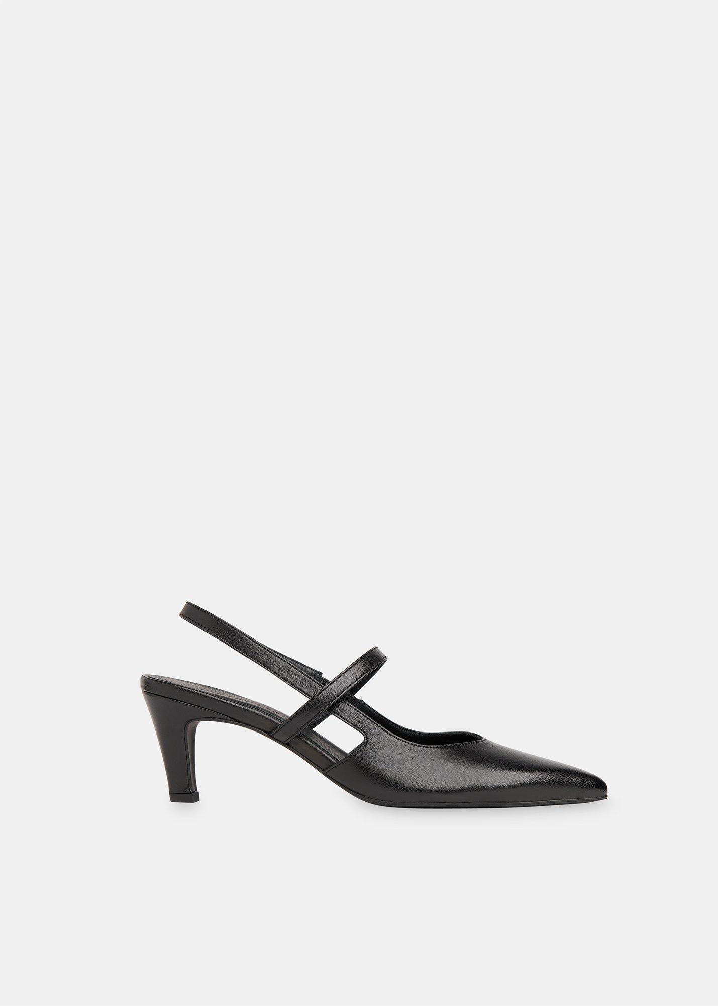 Black Cecily Slingback Heel