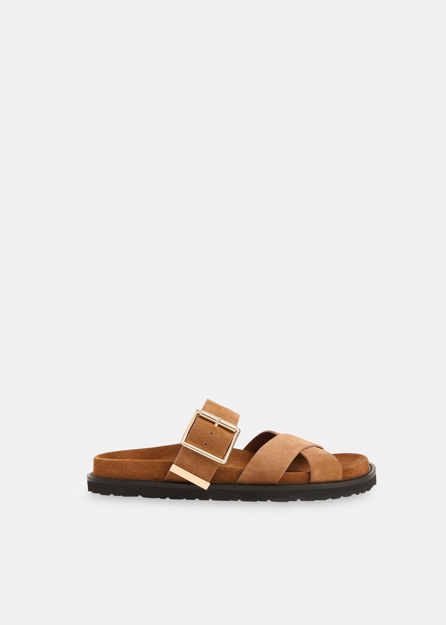 Tan Celestine Buckle Detail Slider