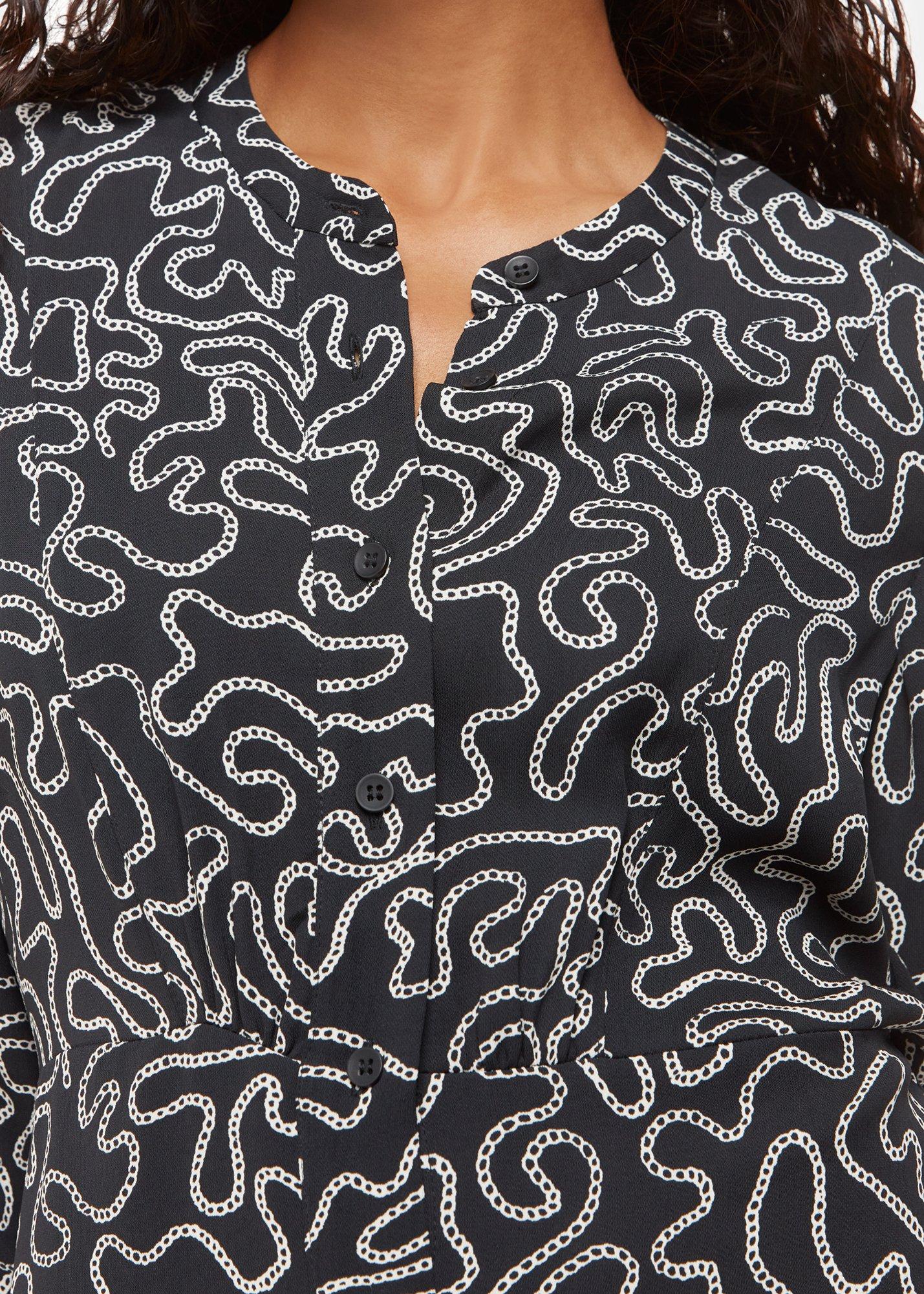 Petite Chain Print Flippy Dress