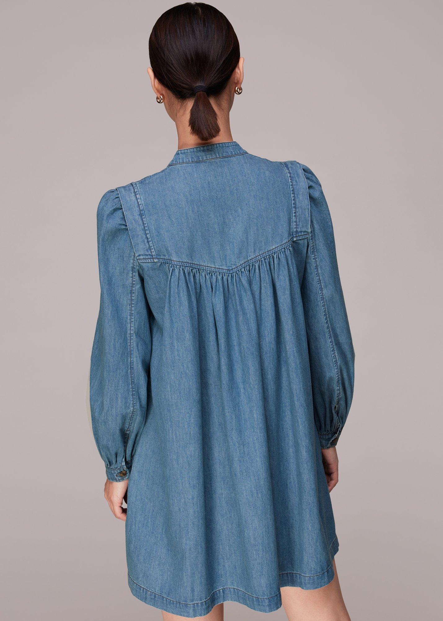 Chambray Denim Trapeze Dress