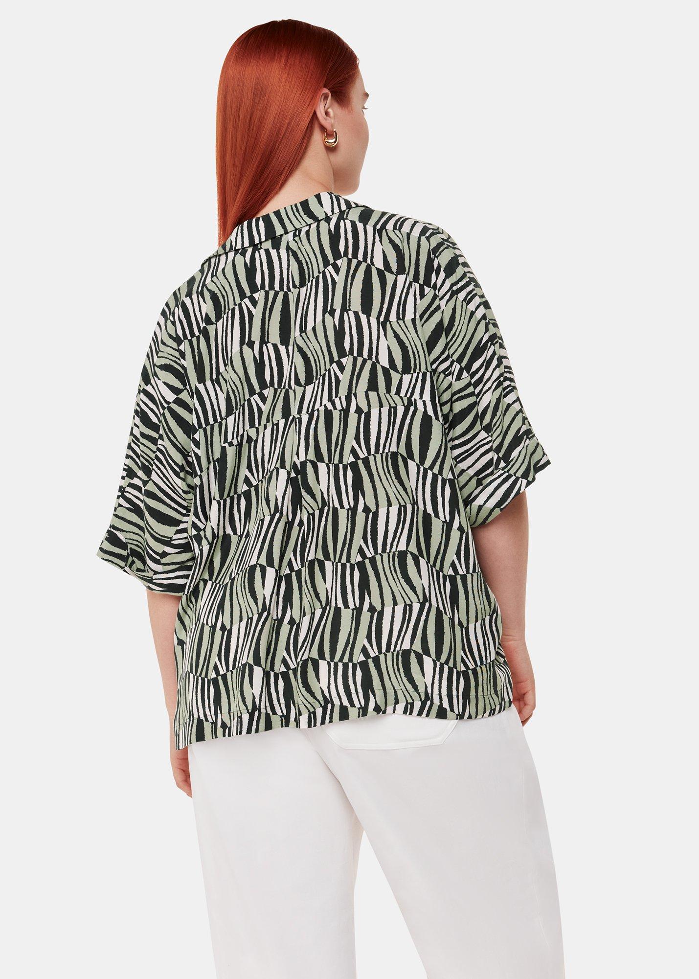 Multicolour Checkerboard Tiger Boxy Shirt