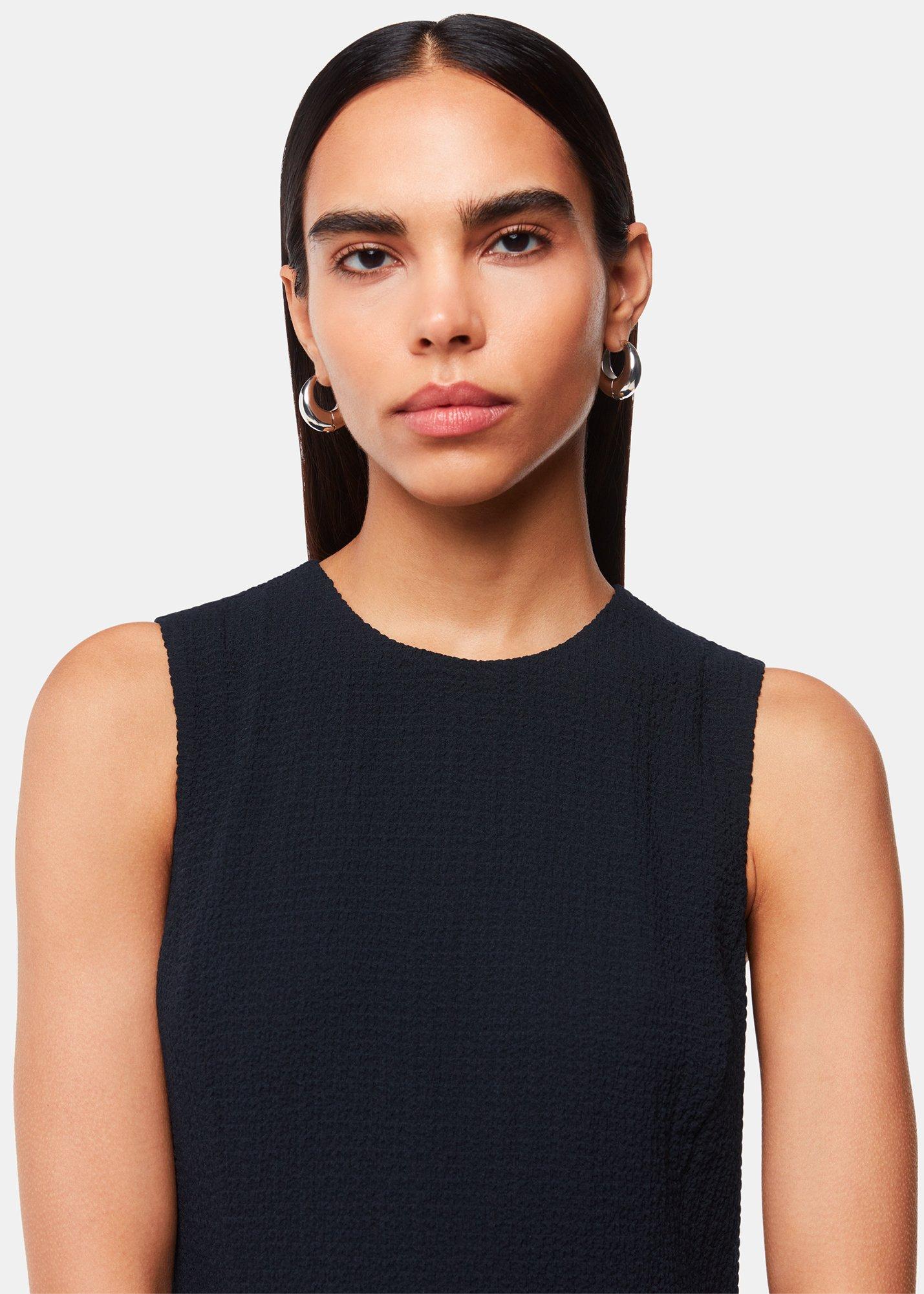 Silver Chunky Curved Earring