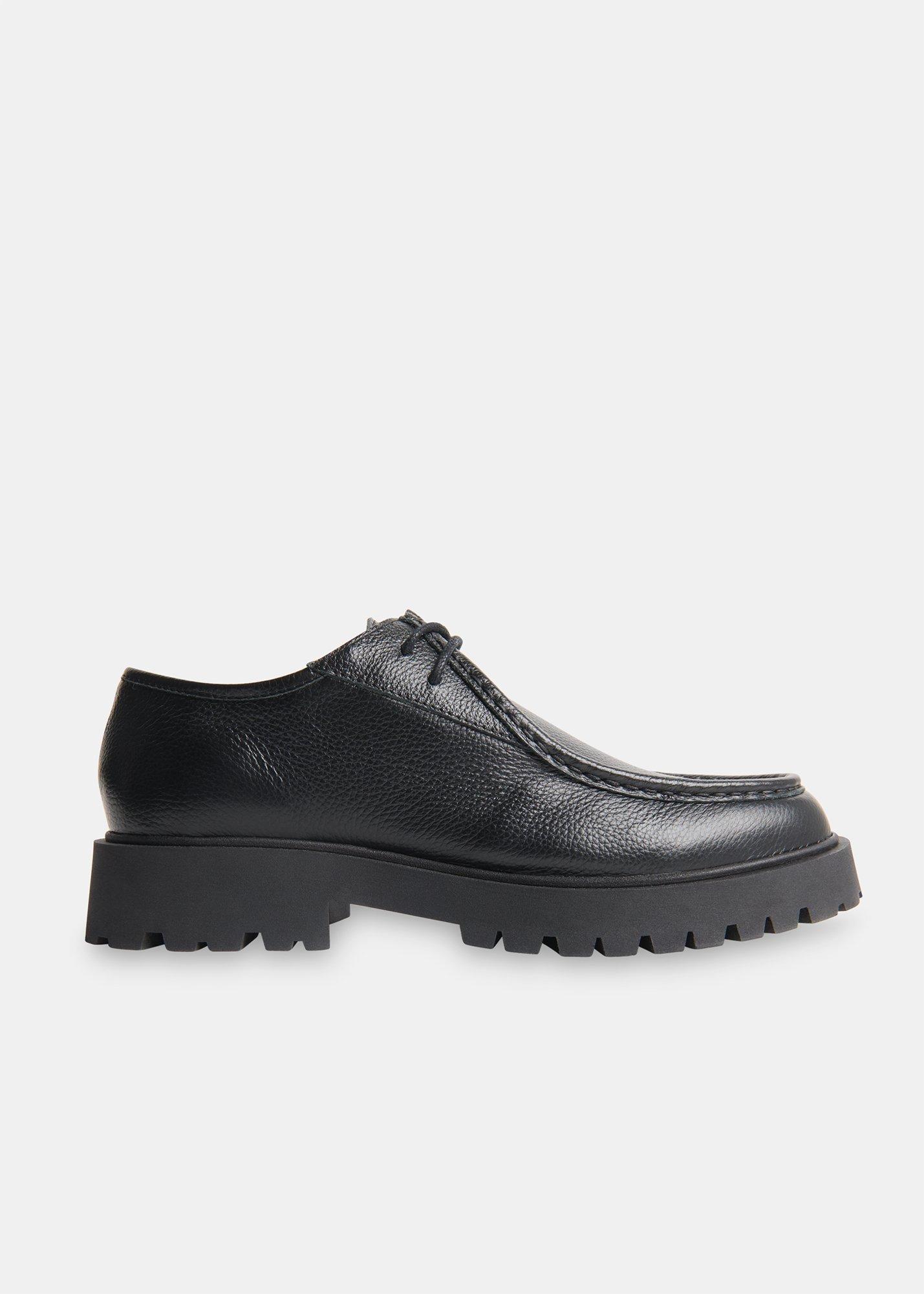 Black Chunky Lace Up Shoe