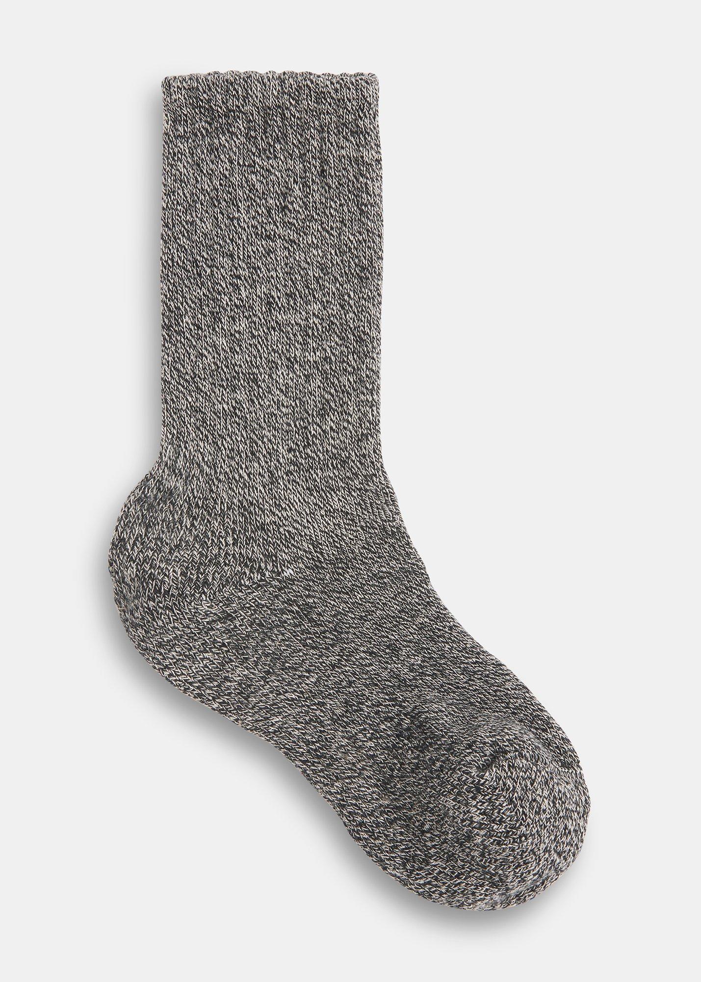 Black Chunky Marl Socks