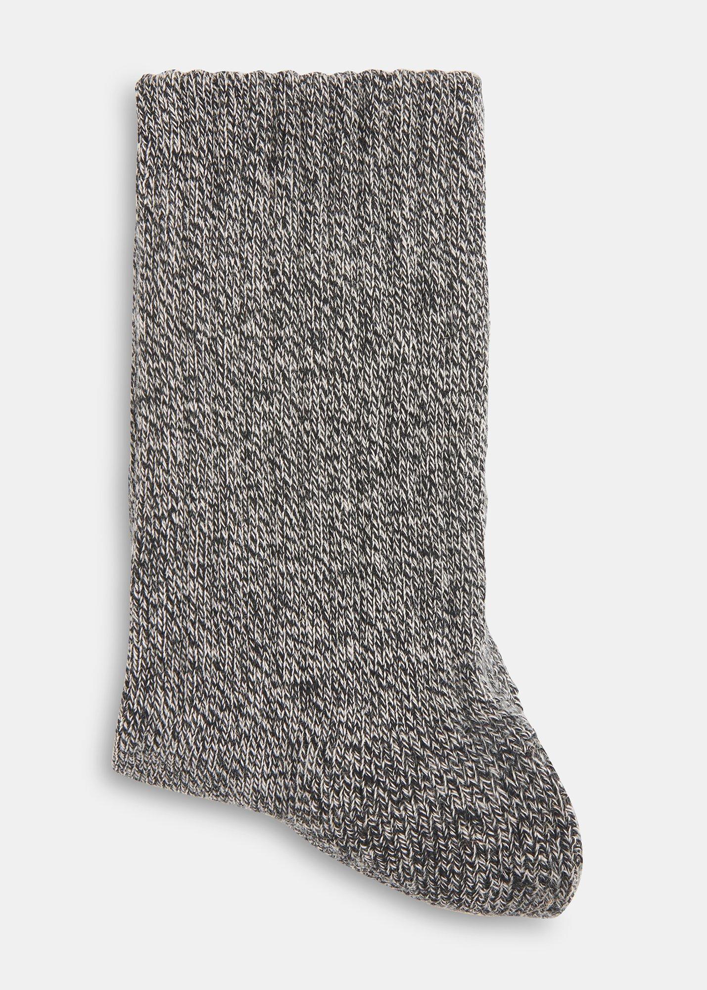 Black Chunky Marl Socks