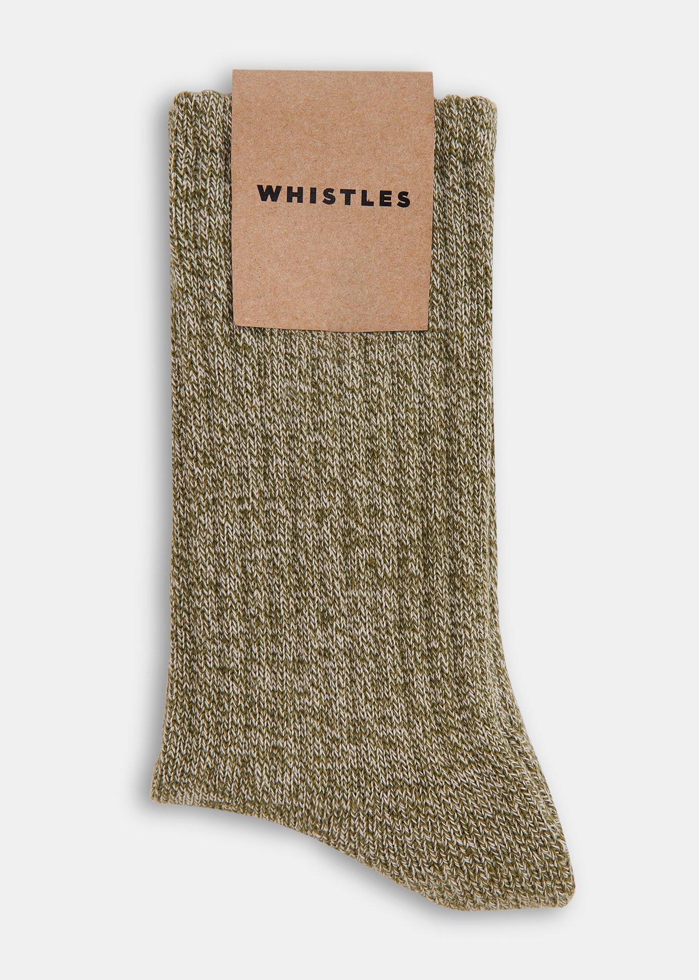 Green Chunky Marl Socks