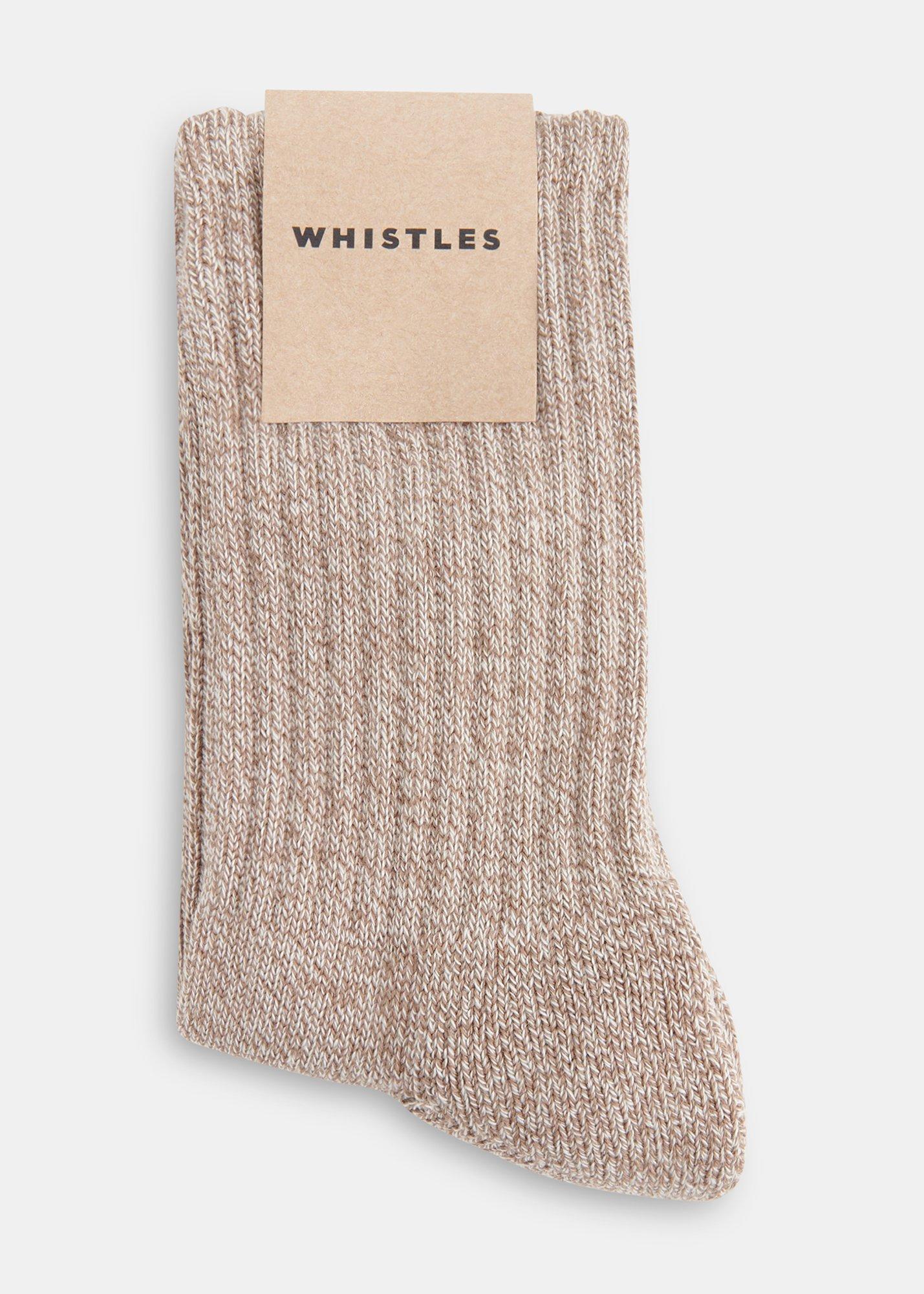 Neutral Chunky Marl Socks