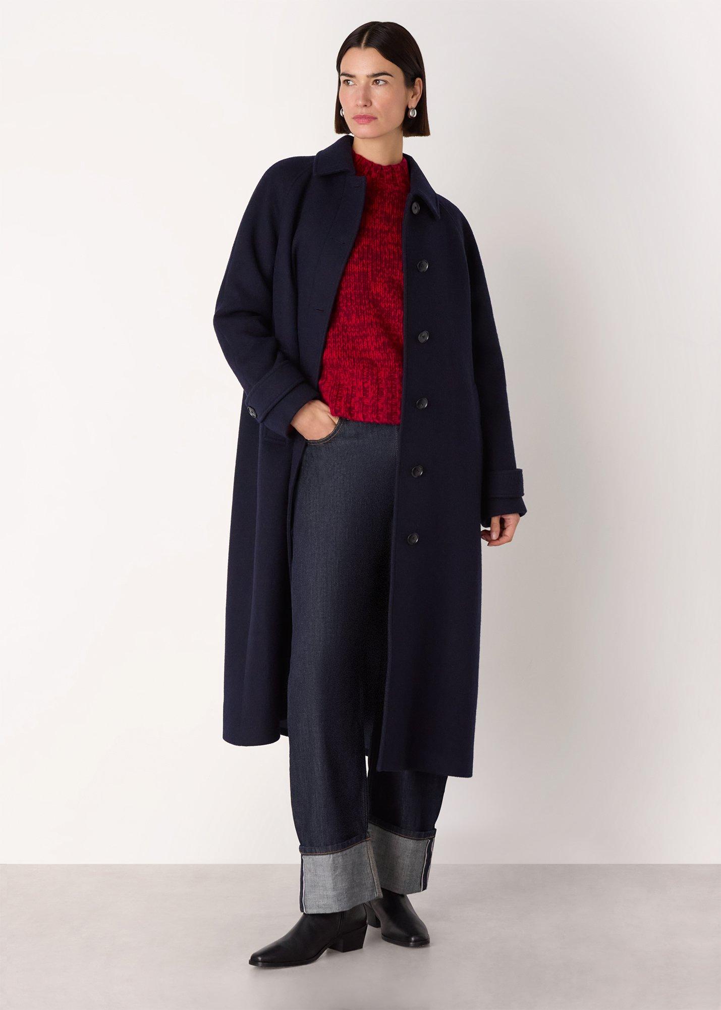 Red Chunky Wool Fleck Knit