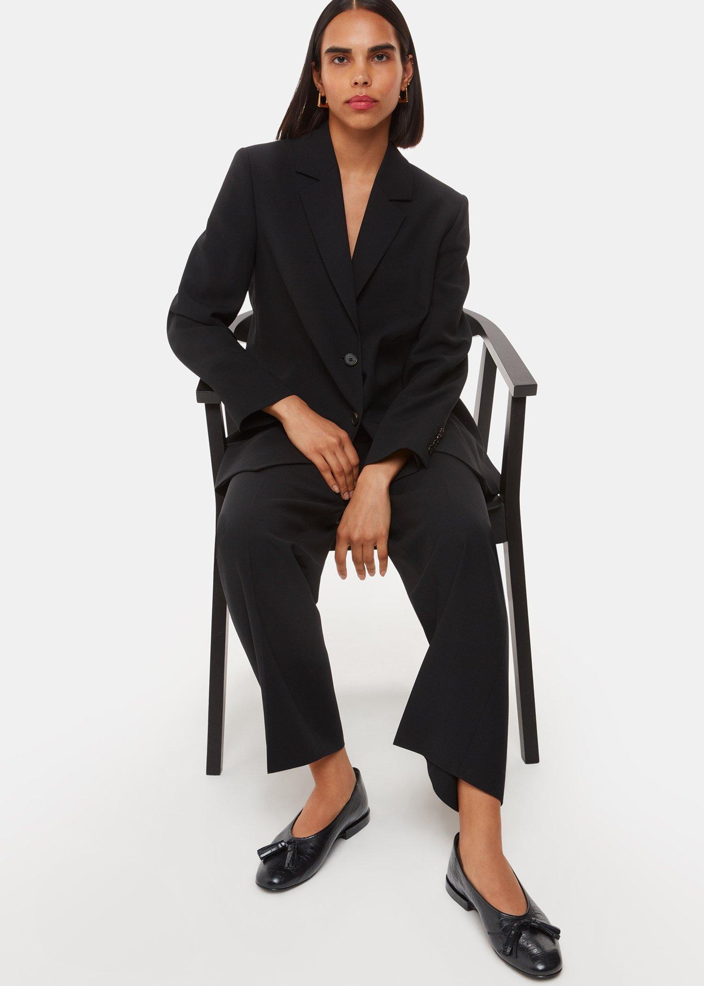 Black Cilou Tassel Croc Ballet Pump