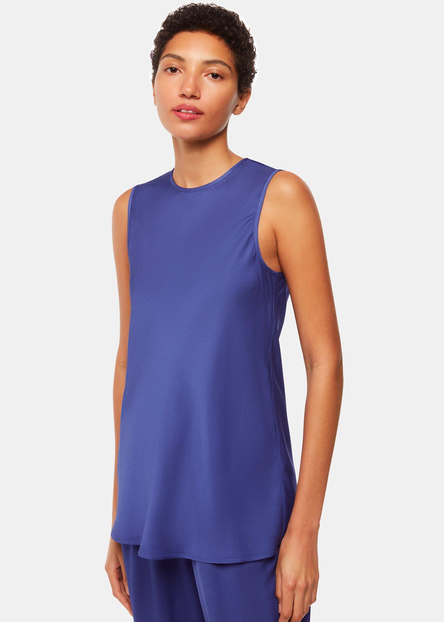 Blue Petite Clara Longline Tank