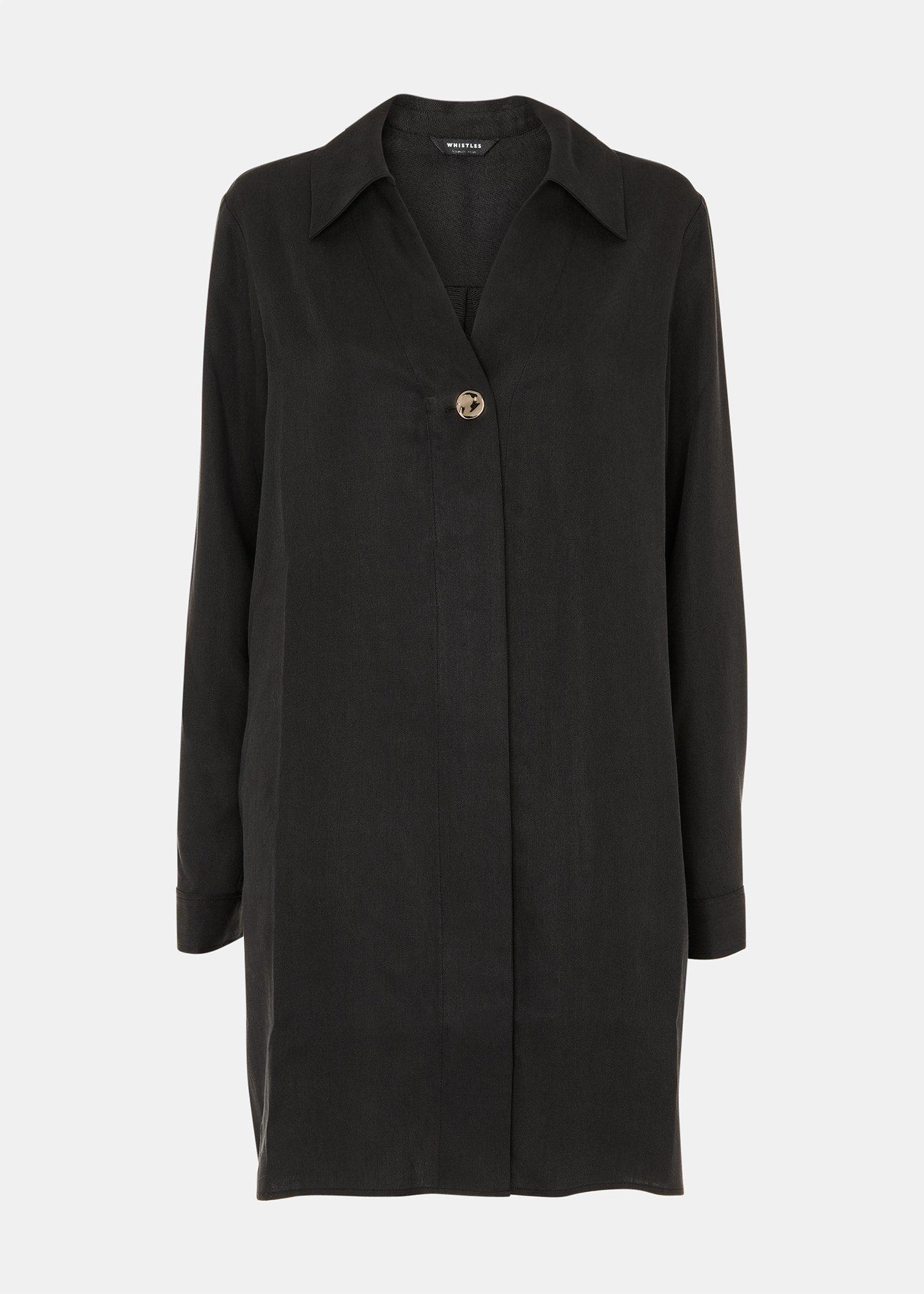 Collared Button Short Dress