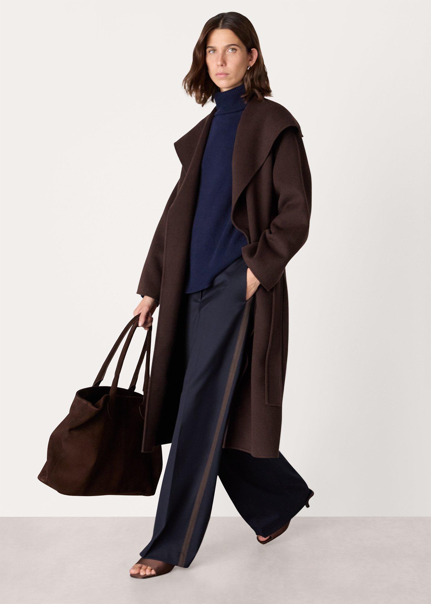 Chocolate Cosima Double Face Coat