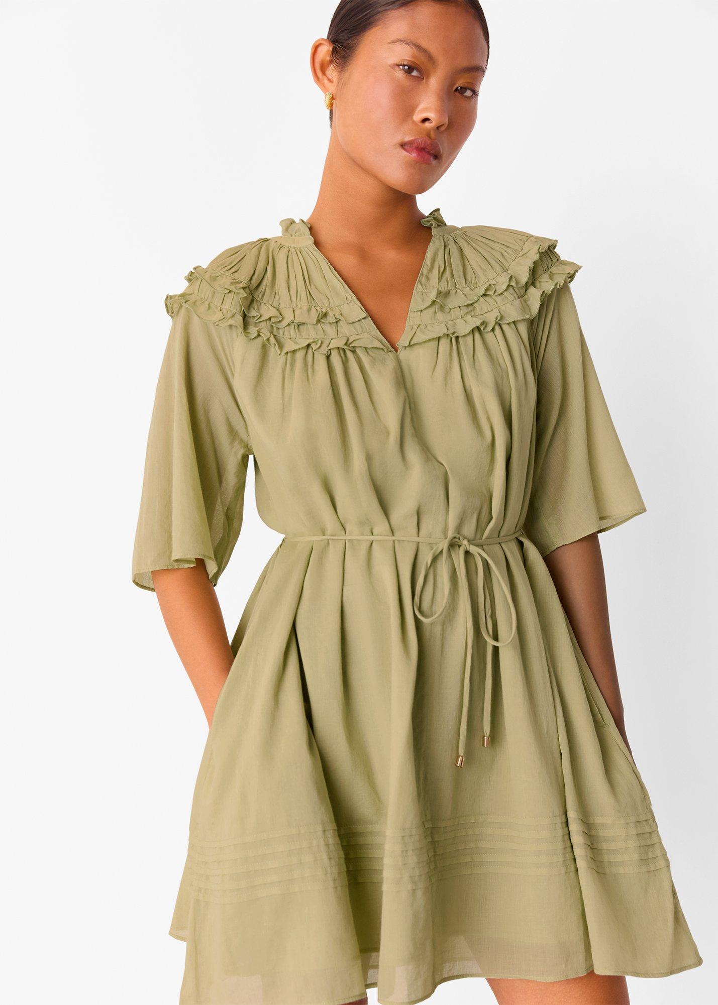 Cotton Frill Mini Dress