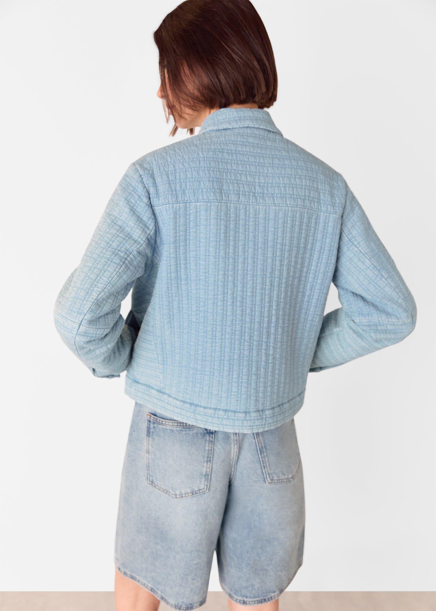 Cotton Quilted Chambray Jacket