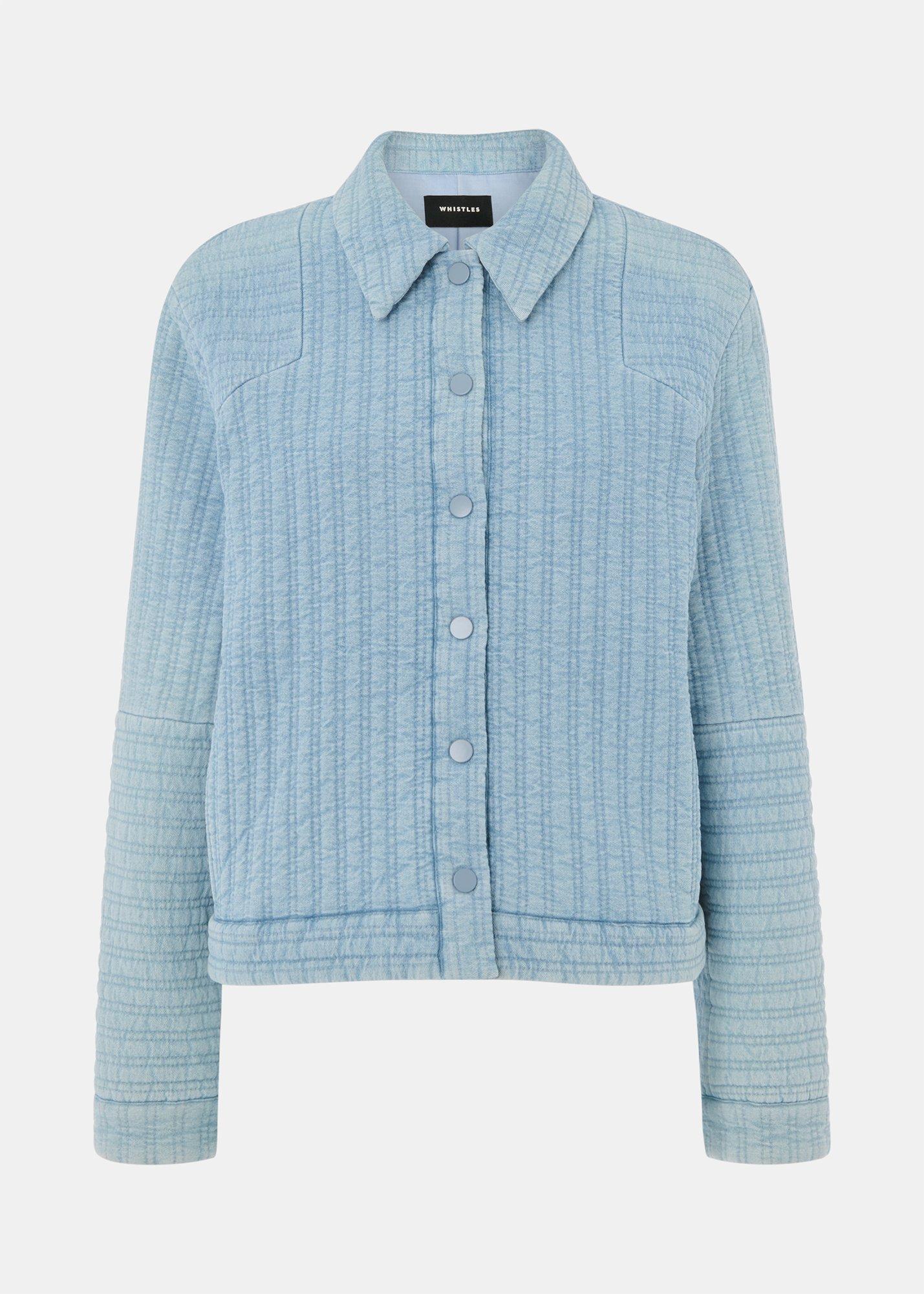 Cotton Quilted Chambray Jacket