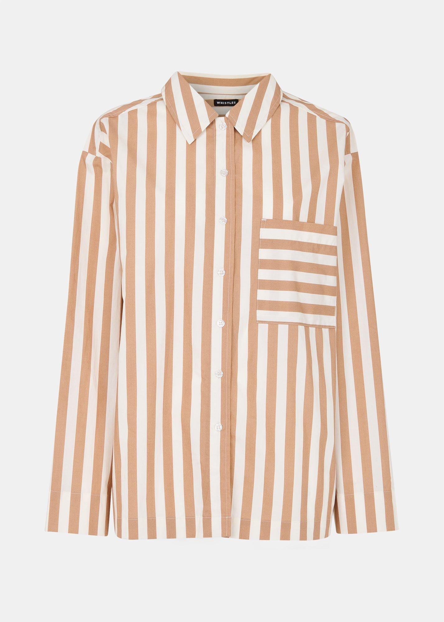 Cotton Stripe Pyjama Shirt