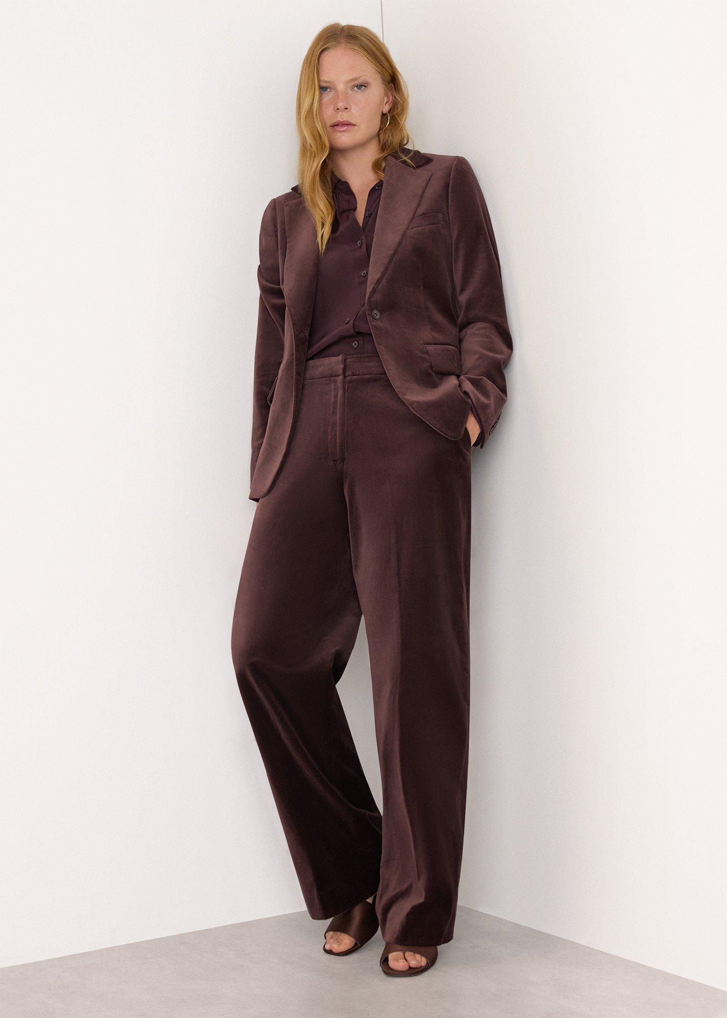 Cotton Velvet Tailored Blazer