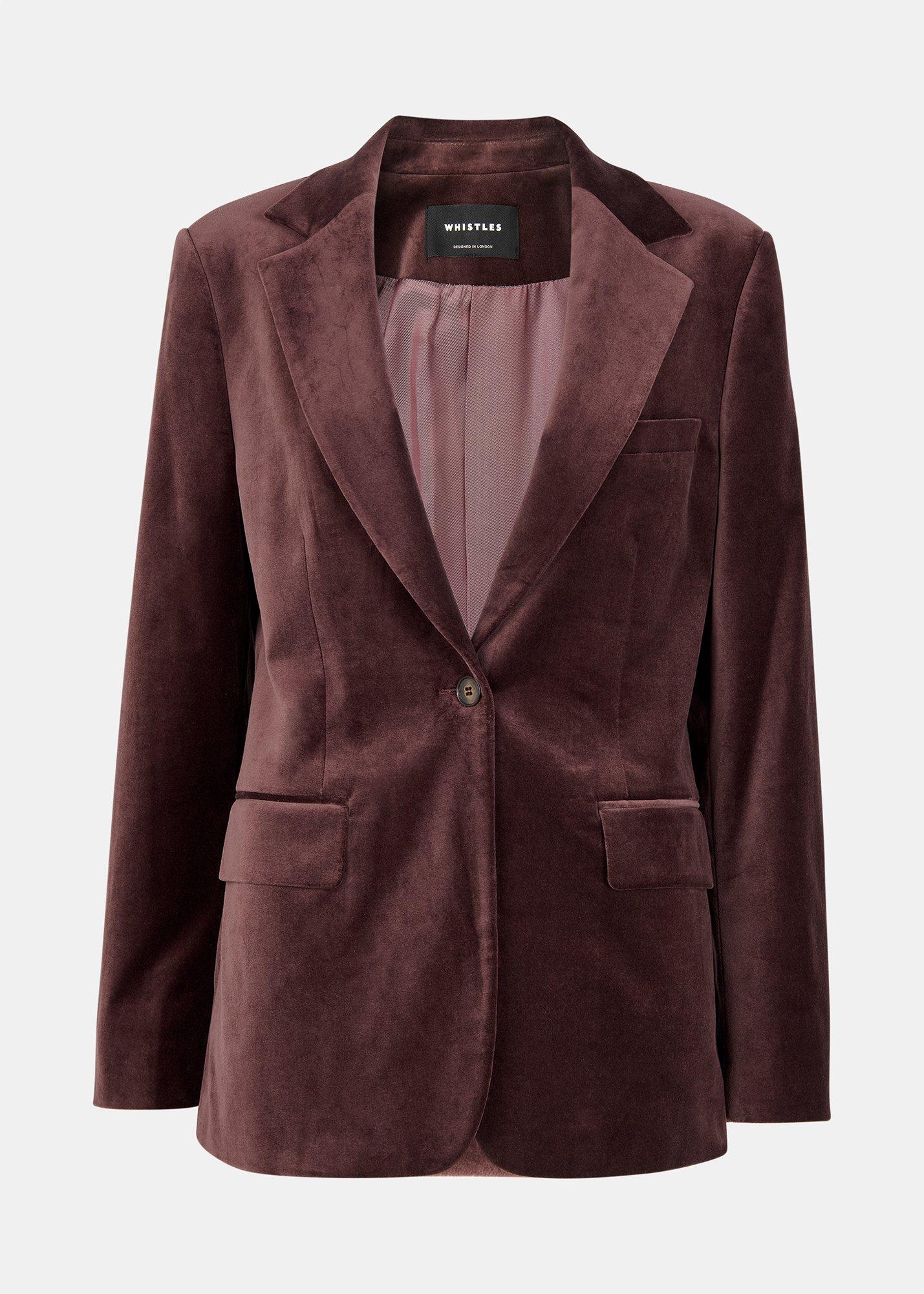 Cotton Velvet Tailored Blazer