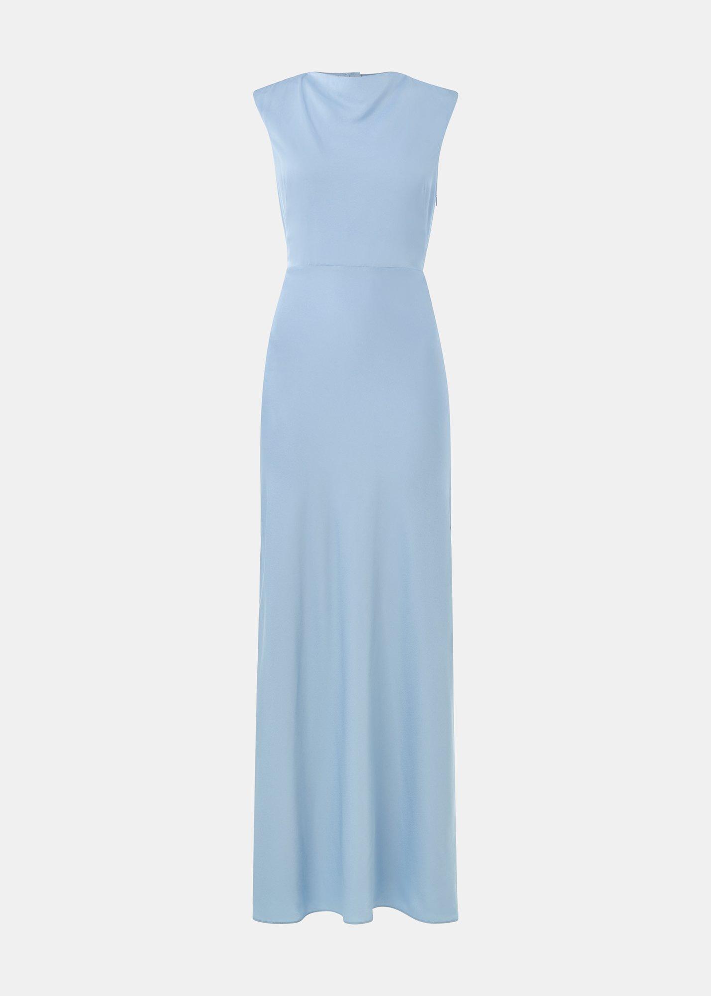 Cowl Neck Satin Maxi Dress