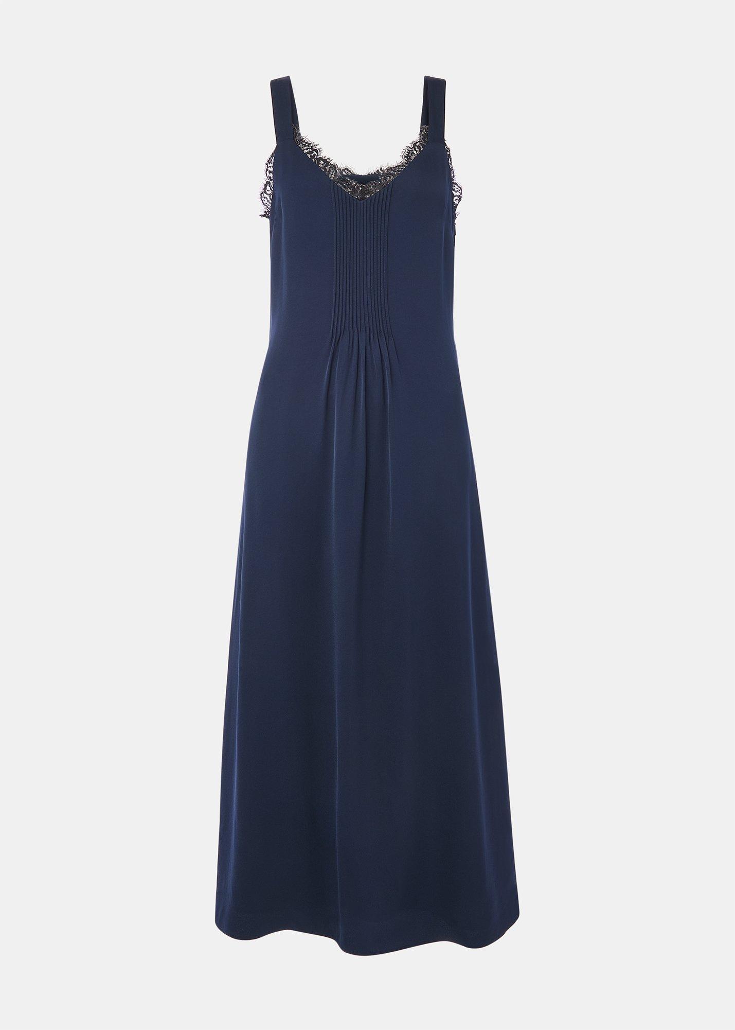 Crepe Lace Trim Cami Dress