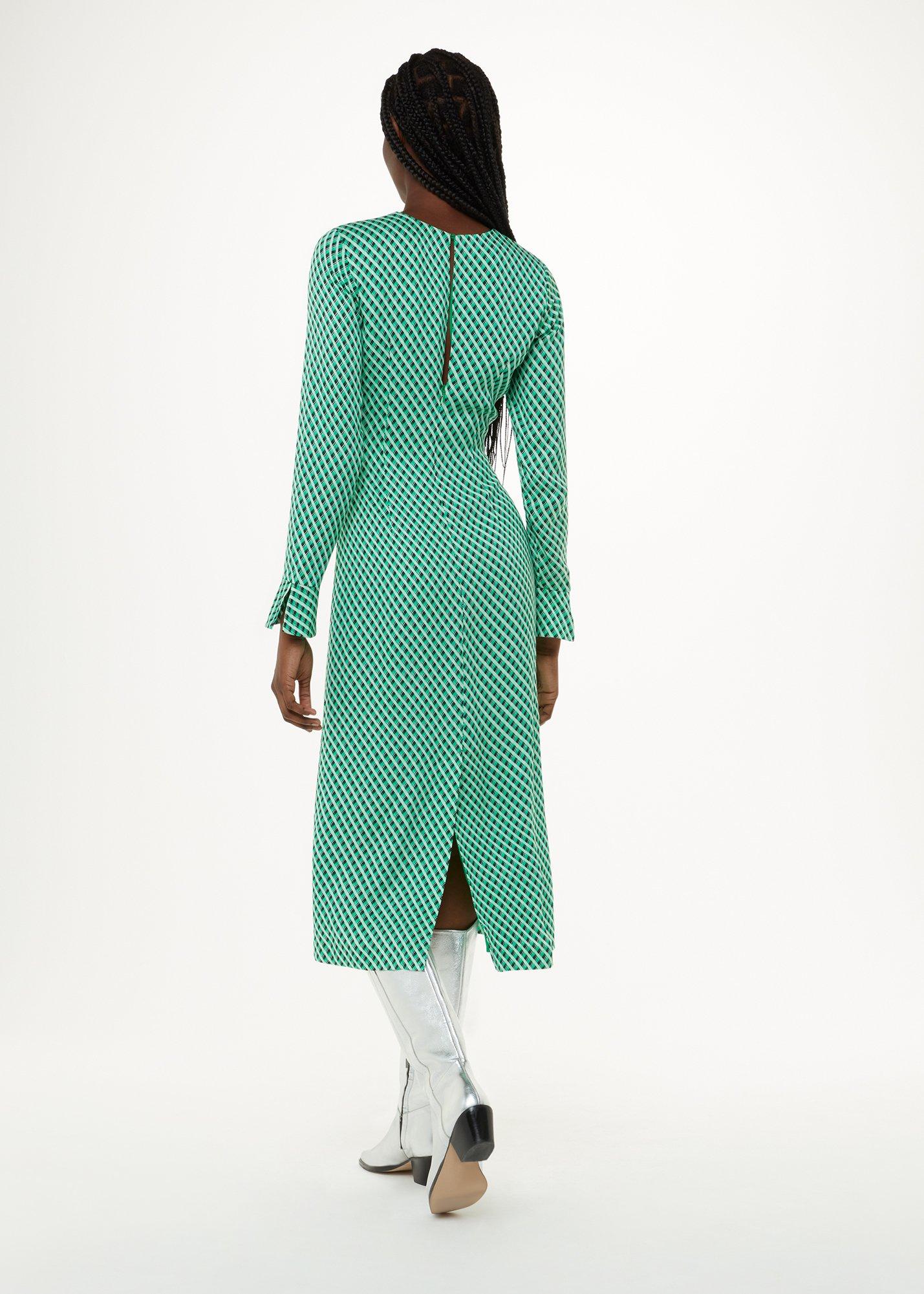 Crosshatch Print Minimal Dress