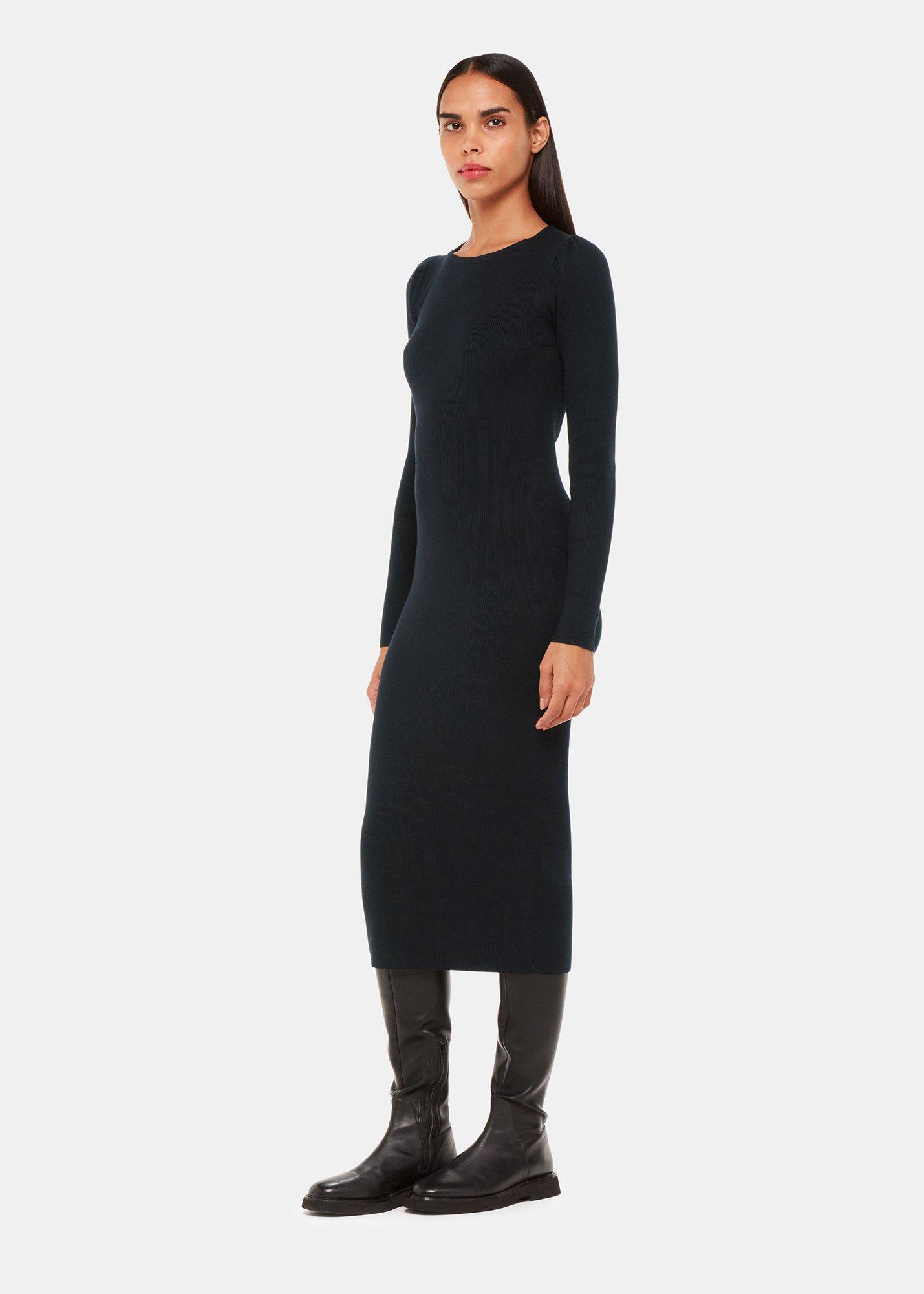 Black Cut Out Twist Sweater Dress