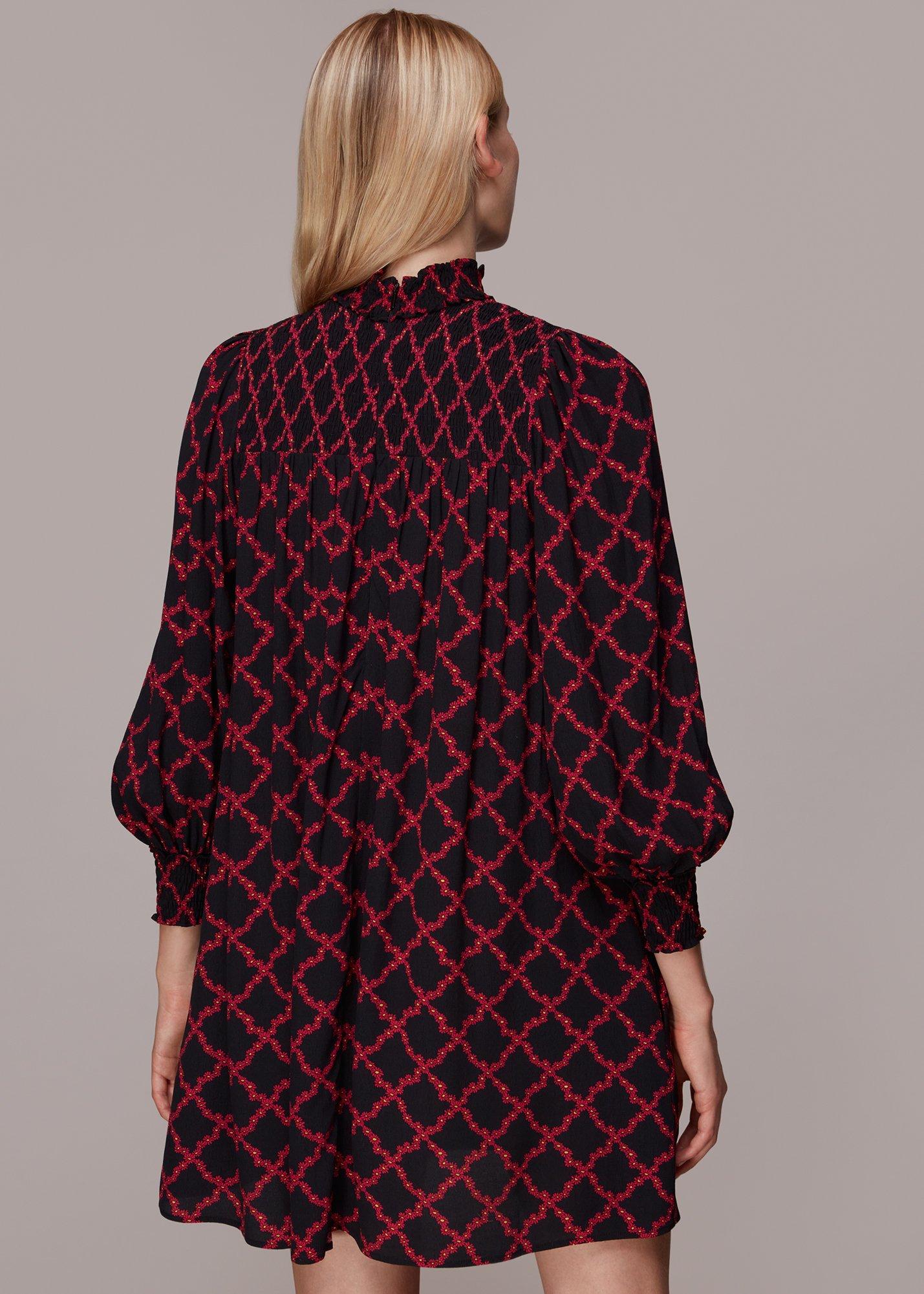 Pink Daisy Trellis Smocked Dress