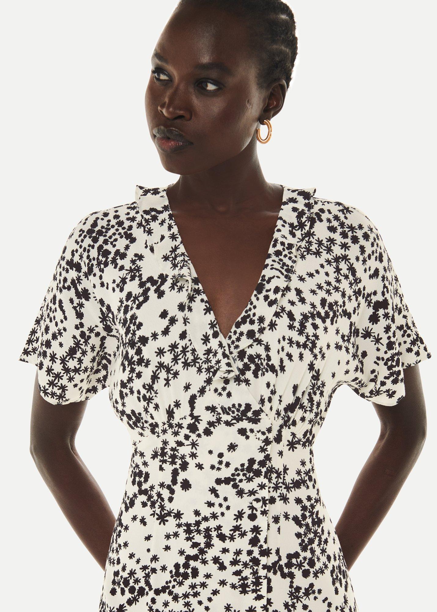 Dandelion Floral Midi Dress