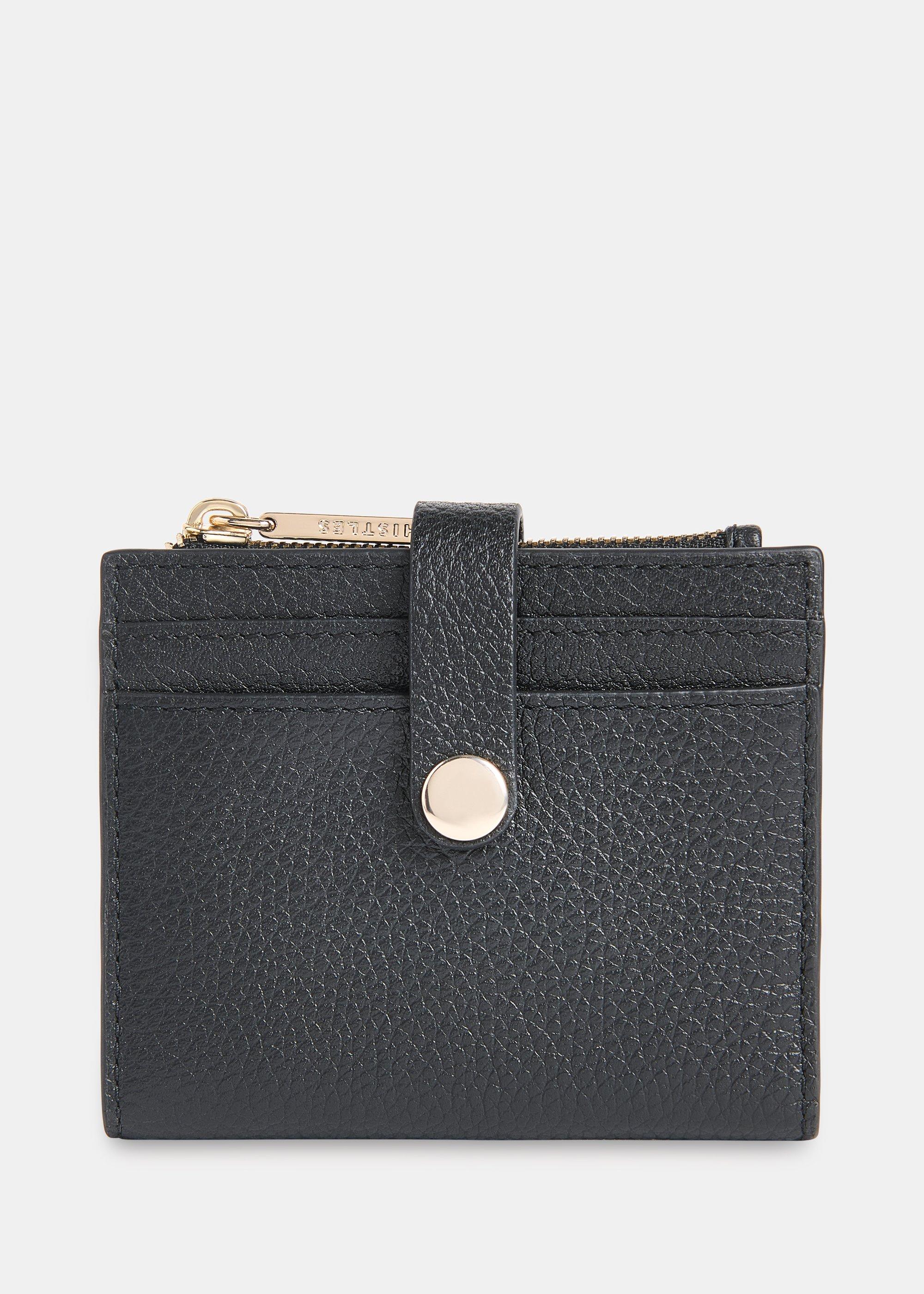 Black Danni Tab Detail Compact Purse